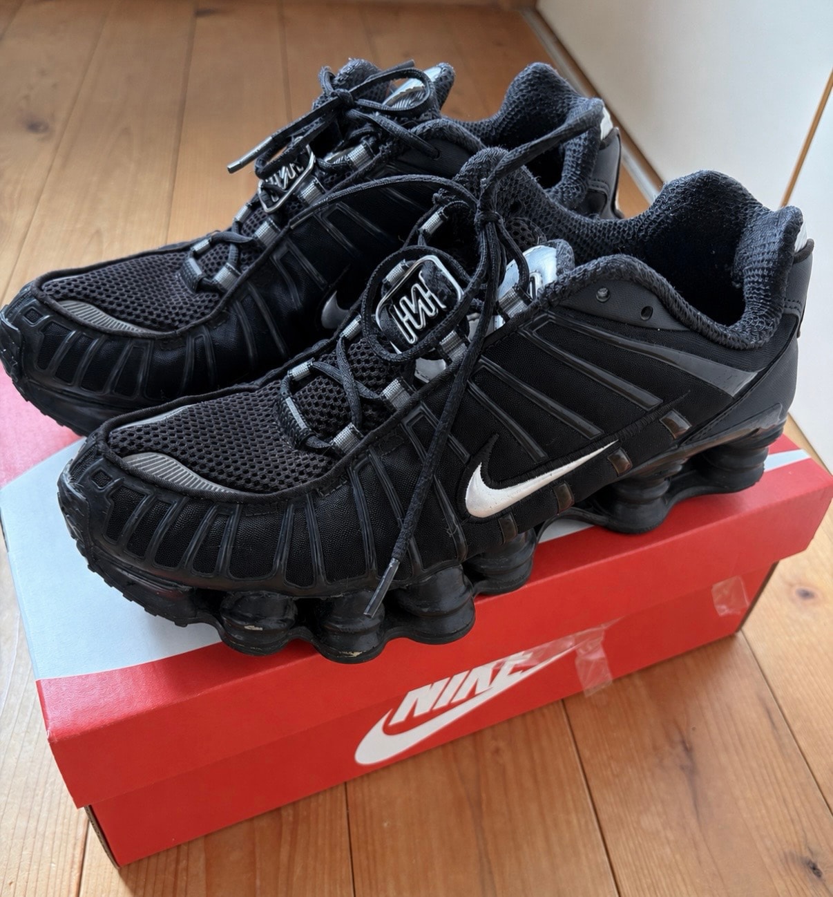 Nike Women's Shox TL "Off Noir/Metallic Silver"
