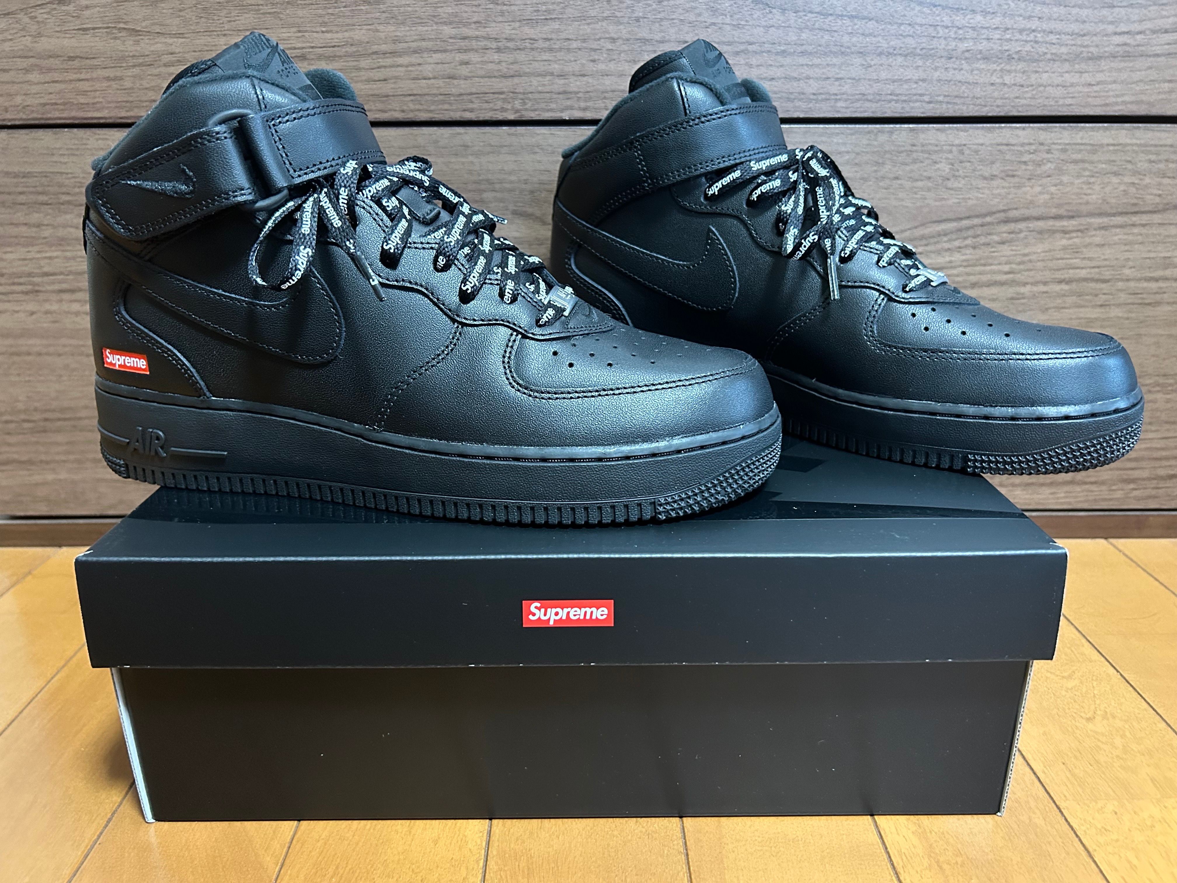 Supreme × Nike Air Force 1 Mid "Black" FW24