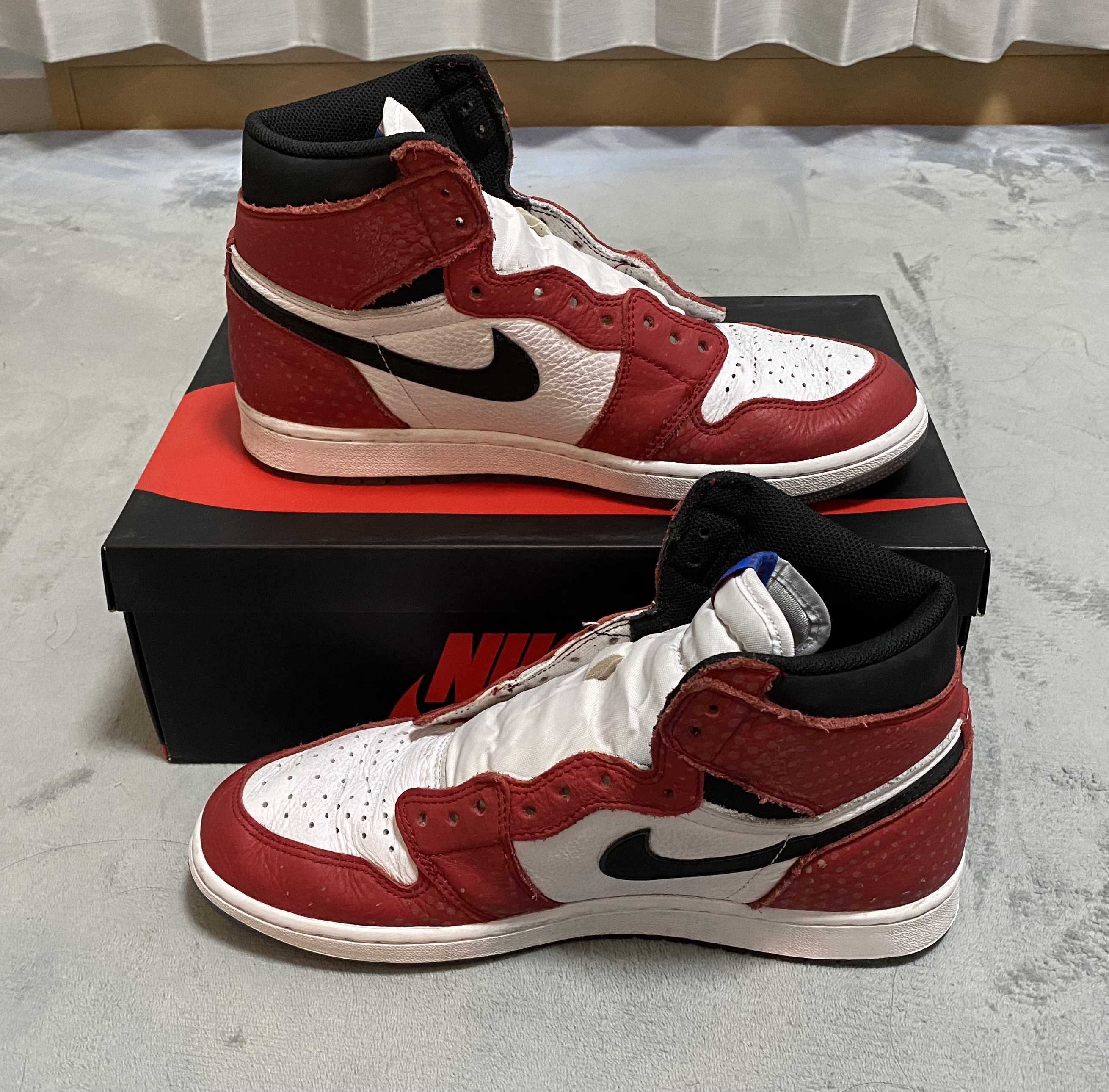 Spiderman × Nike Air Jordan 1 Origin Story "Gym Red/White/Photo Blue/Black"