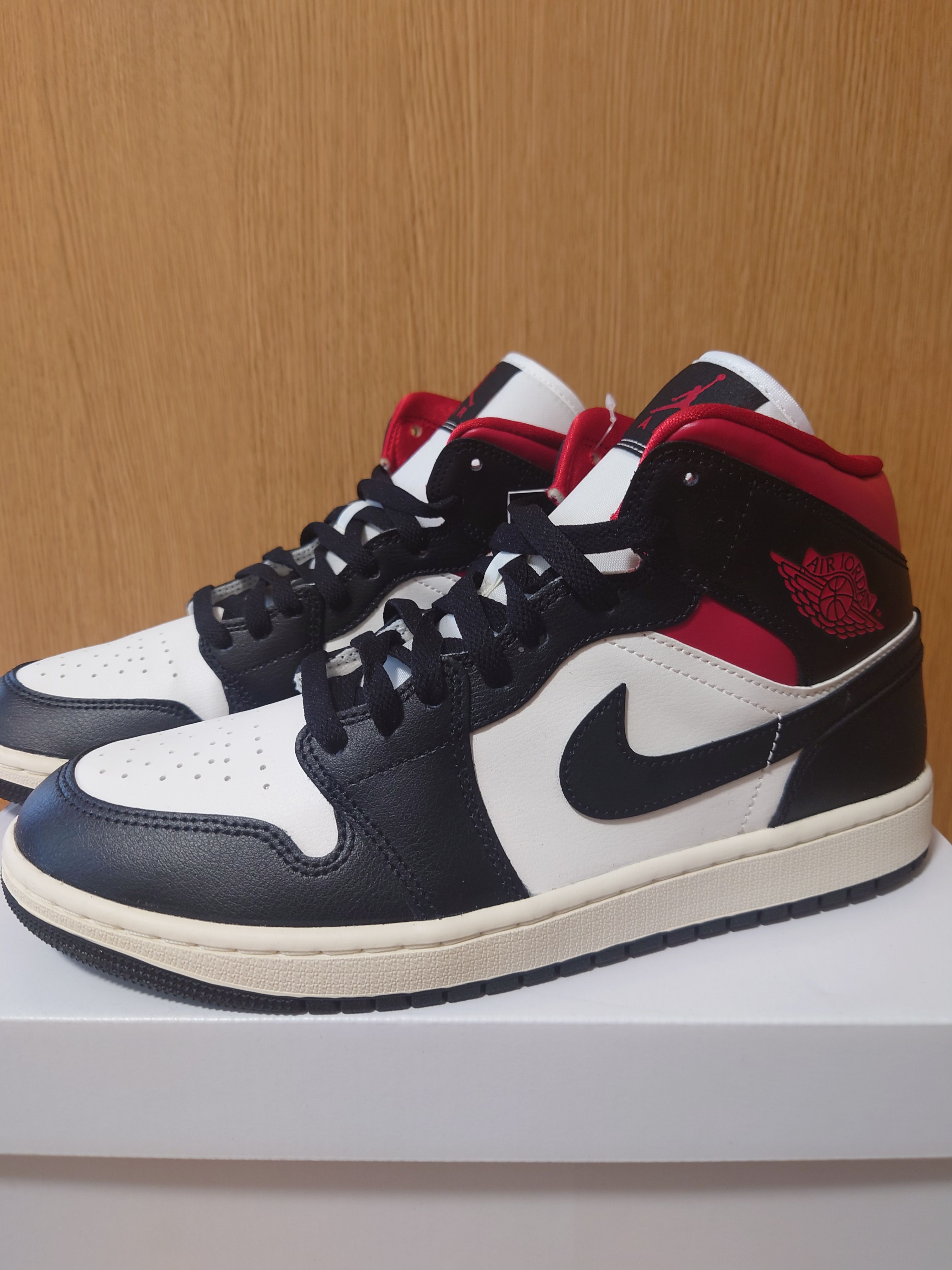 Nike Women's Air Jordan 1 Mid "Black/Gym Red"