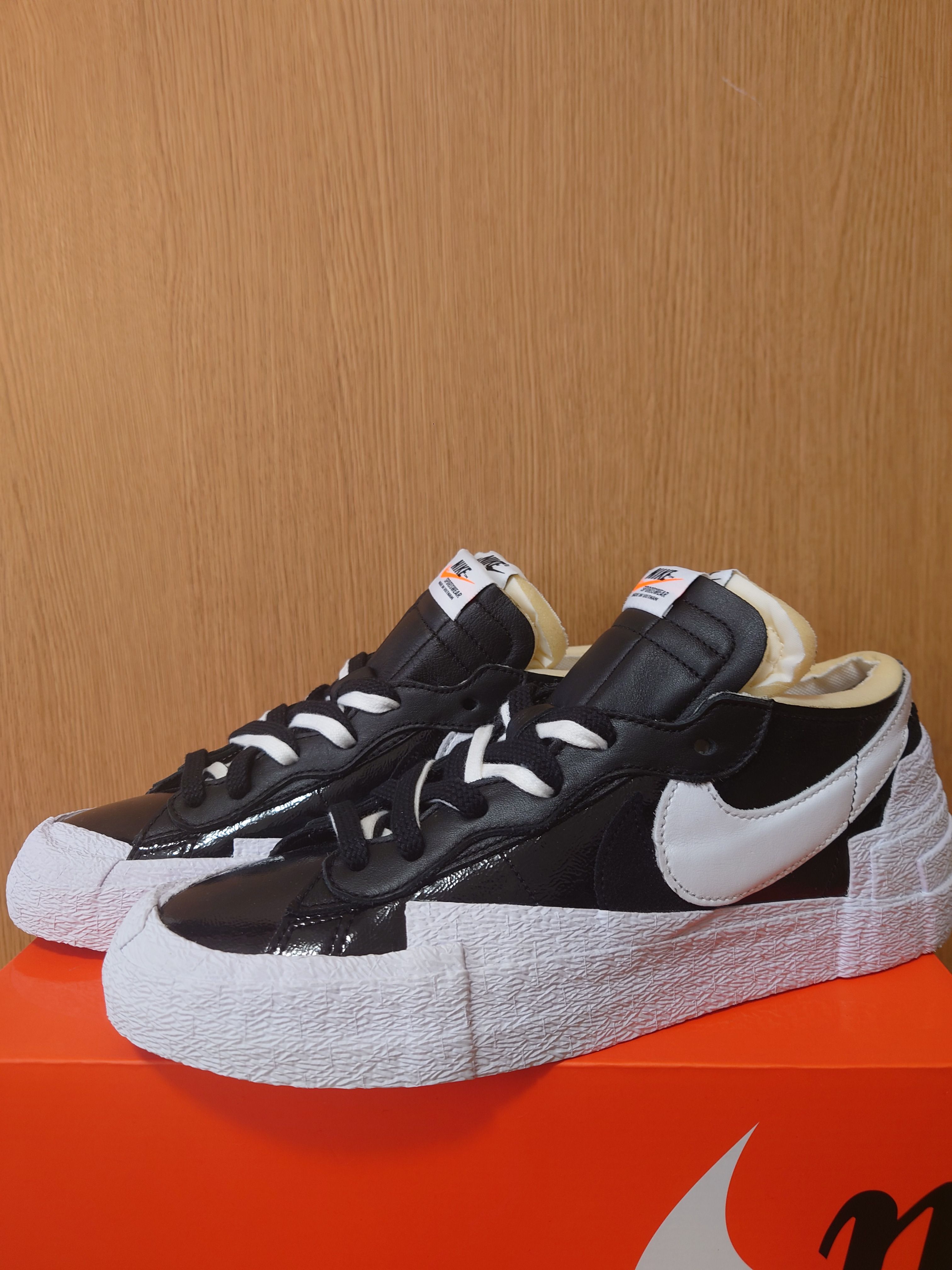 sacai × Nike Blazer Low "Black Patent Leather"