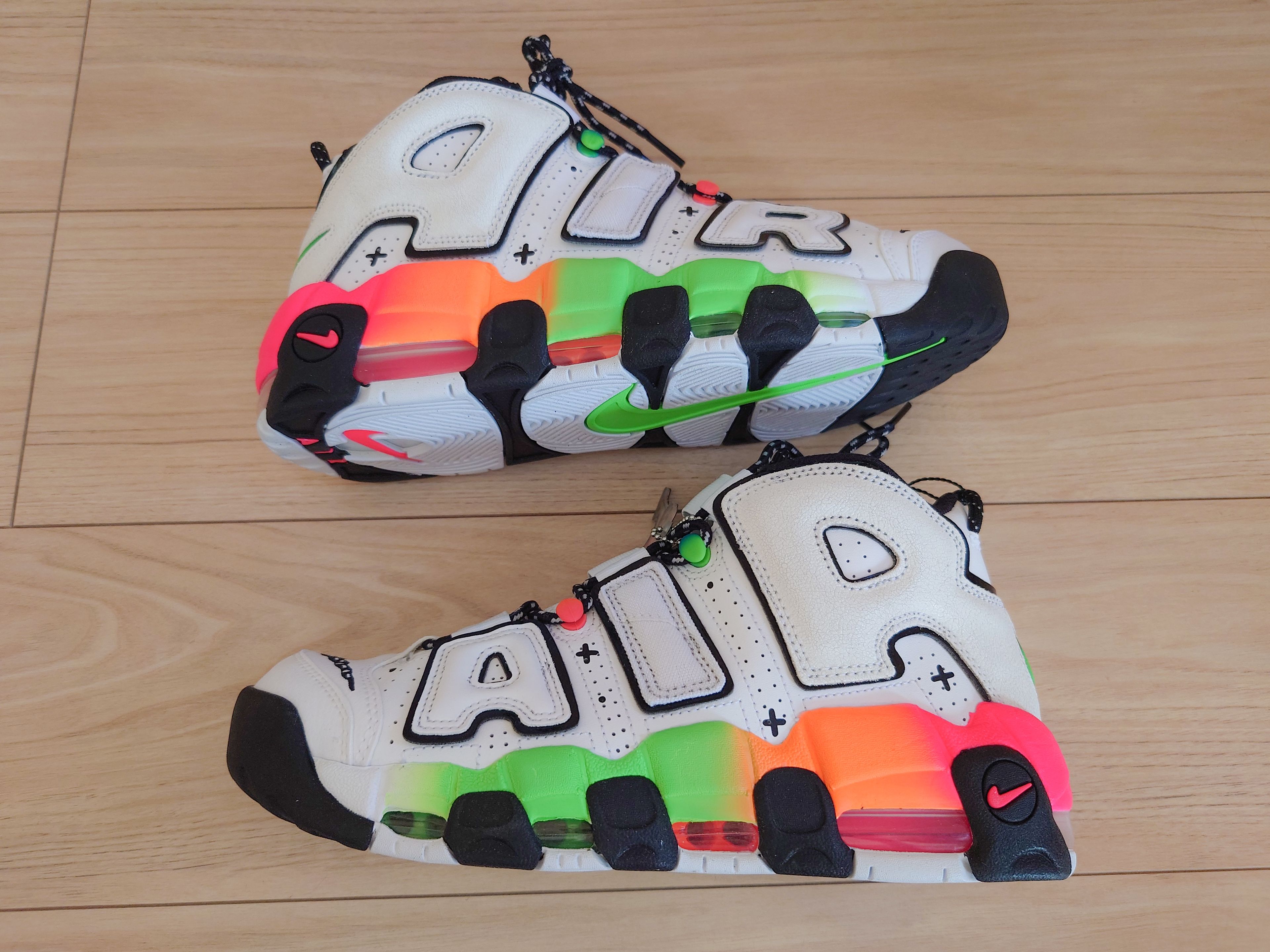 Nike Air More Uptempo 96 Ghost "White/Blue/Orange Green"