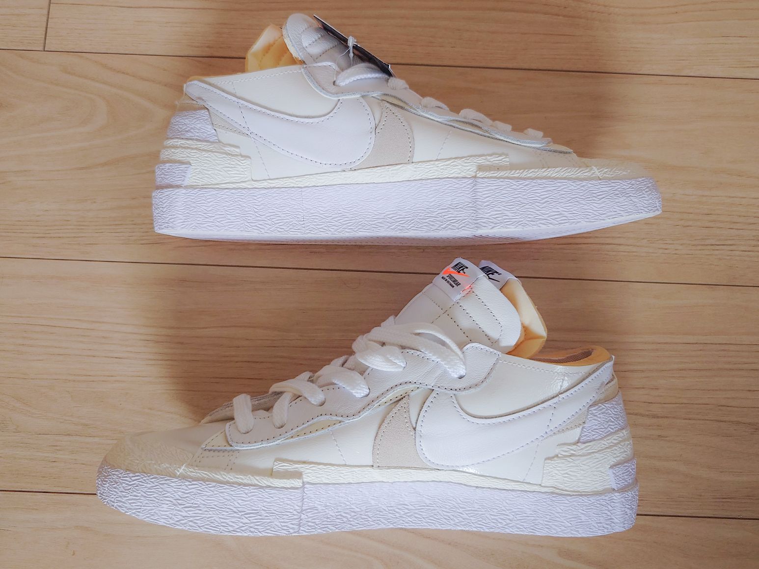 sacai × Nike Blazer Low "White Patent Leather"