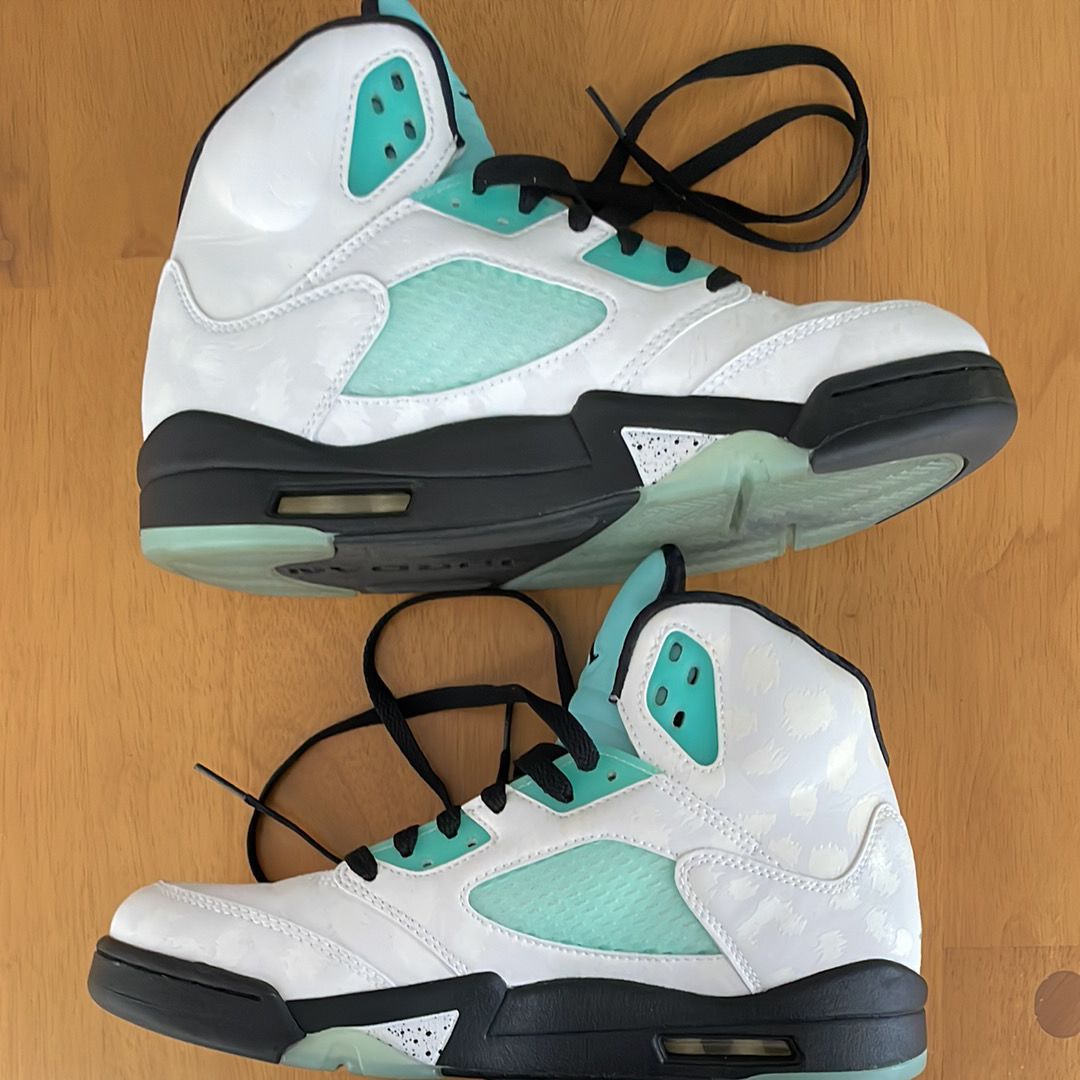 Nike Air Jordan 5 "White/Black/Island Green"