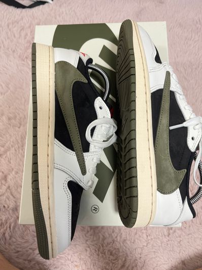 Travis Scott × Nike Women's Air Jordan 1 Low OG "Medium Olive"
