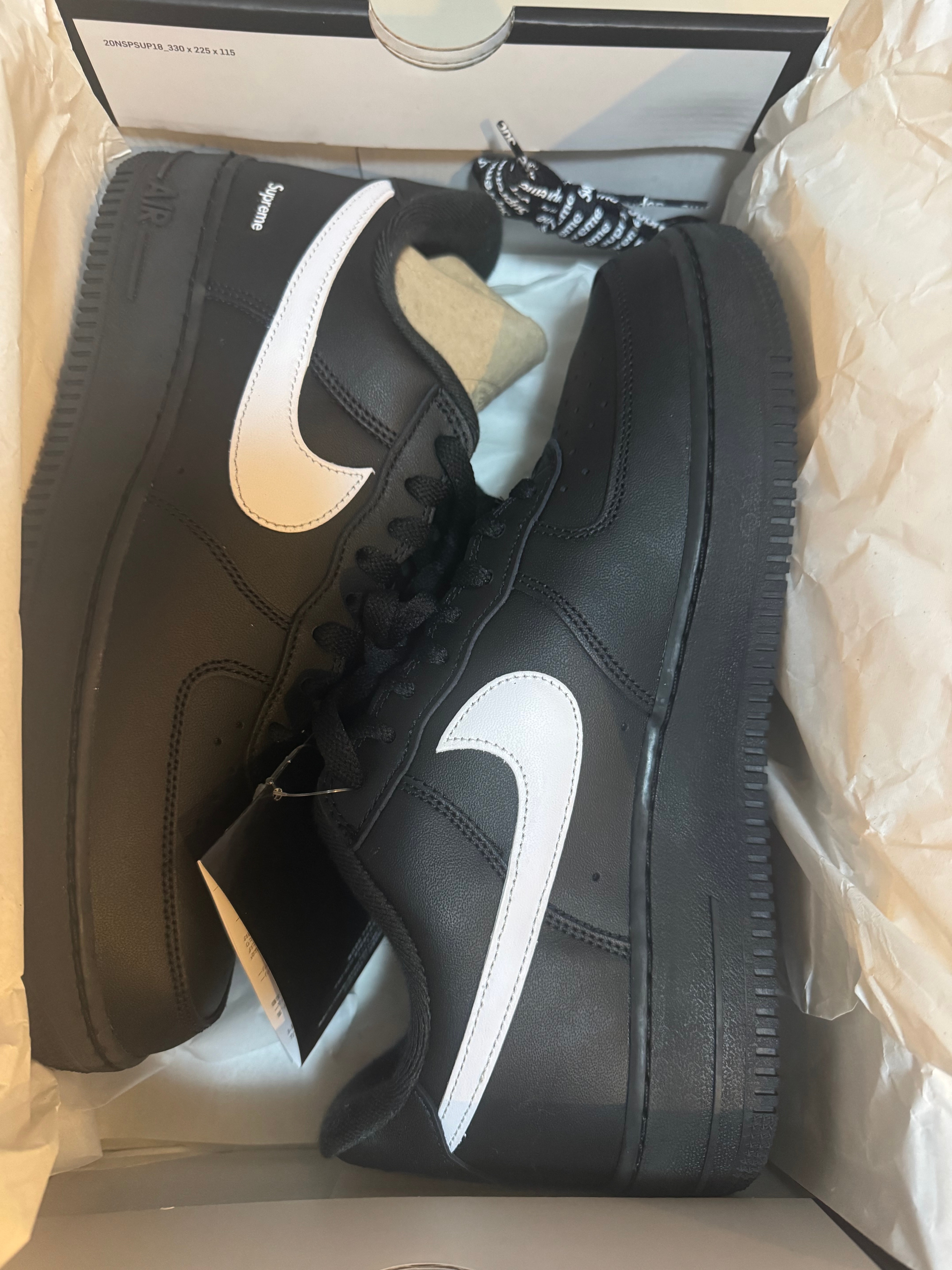 Supreme × Nike Air Force 1 Low "Black/White"