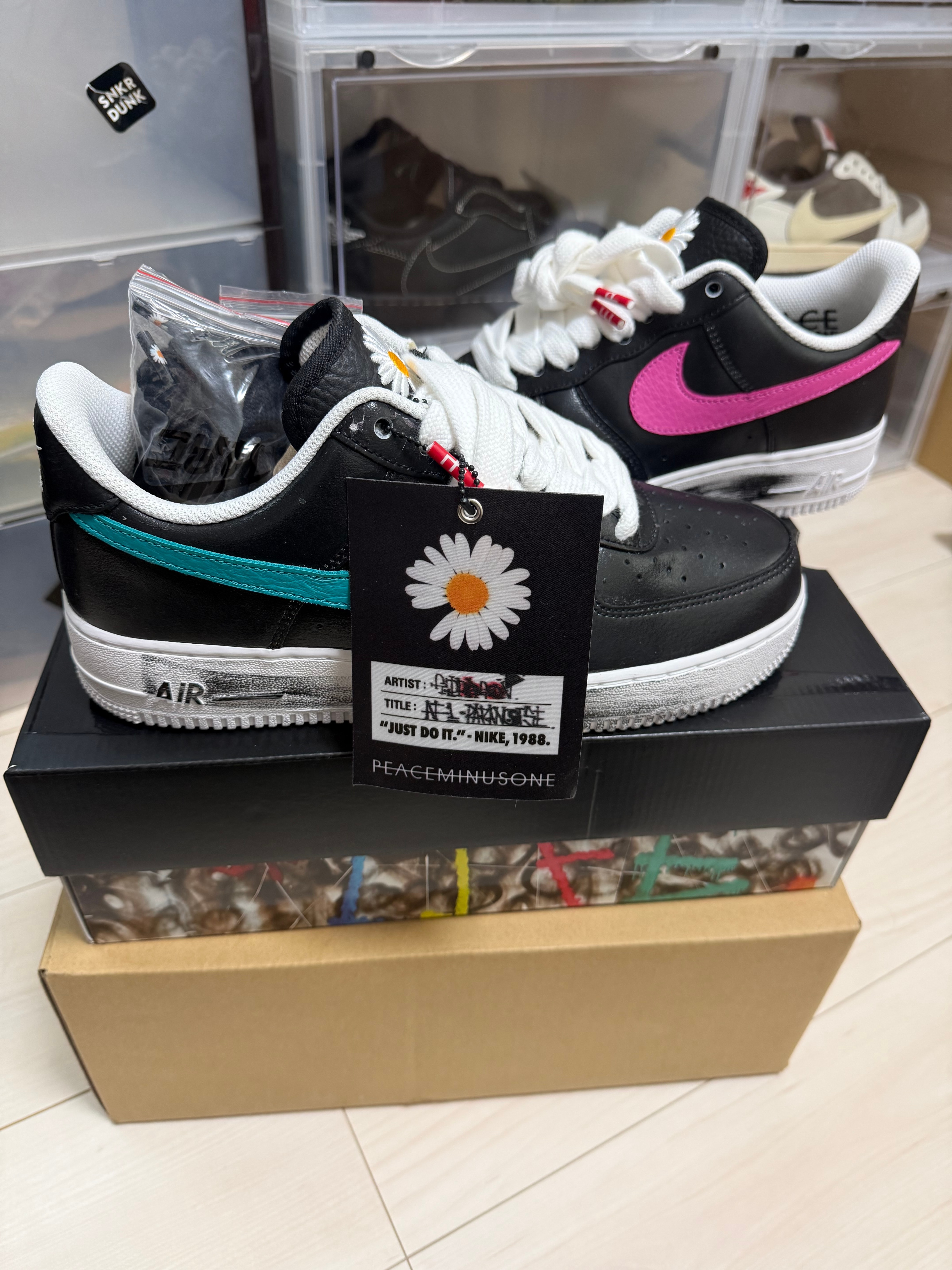 PEACEMINUSONE × Nike Air Force 1 Low '07 Para-Noise 3.0 "Black and Multi-Color" / G-DRAGON