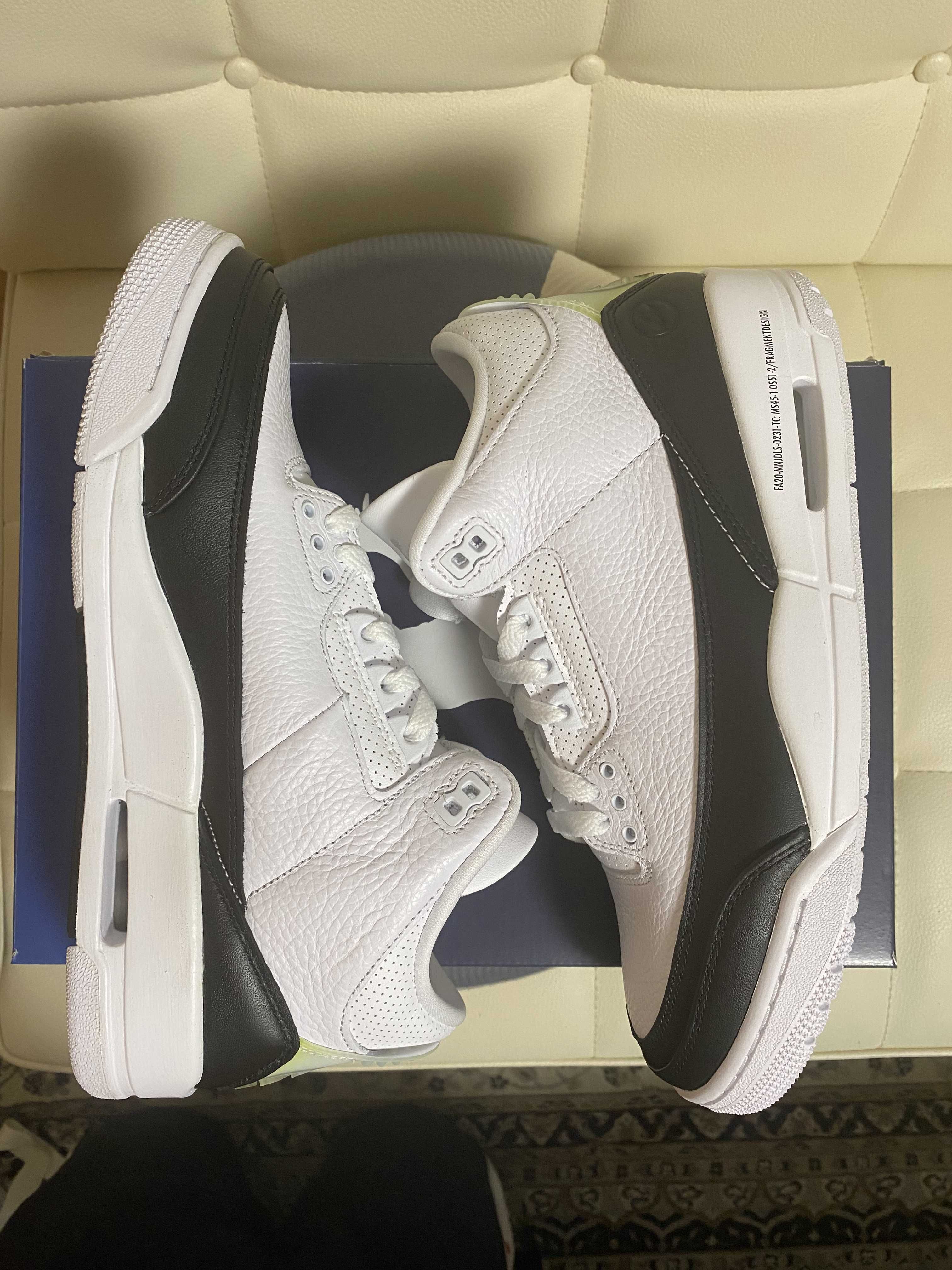 Fragment × Nike Air Jordan 3 "White/Black"