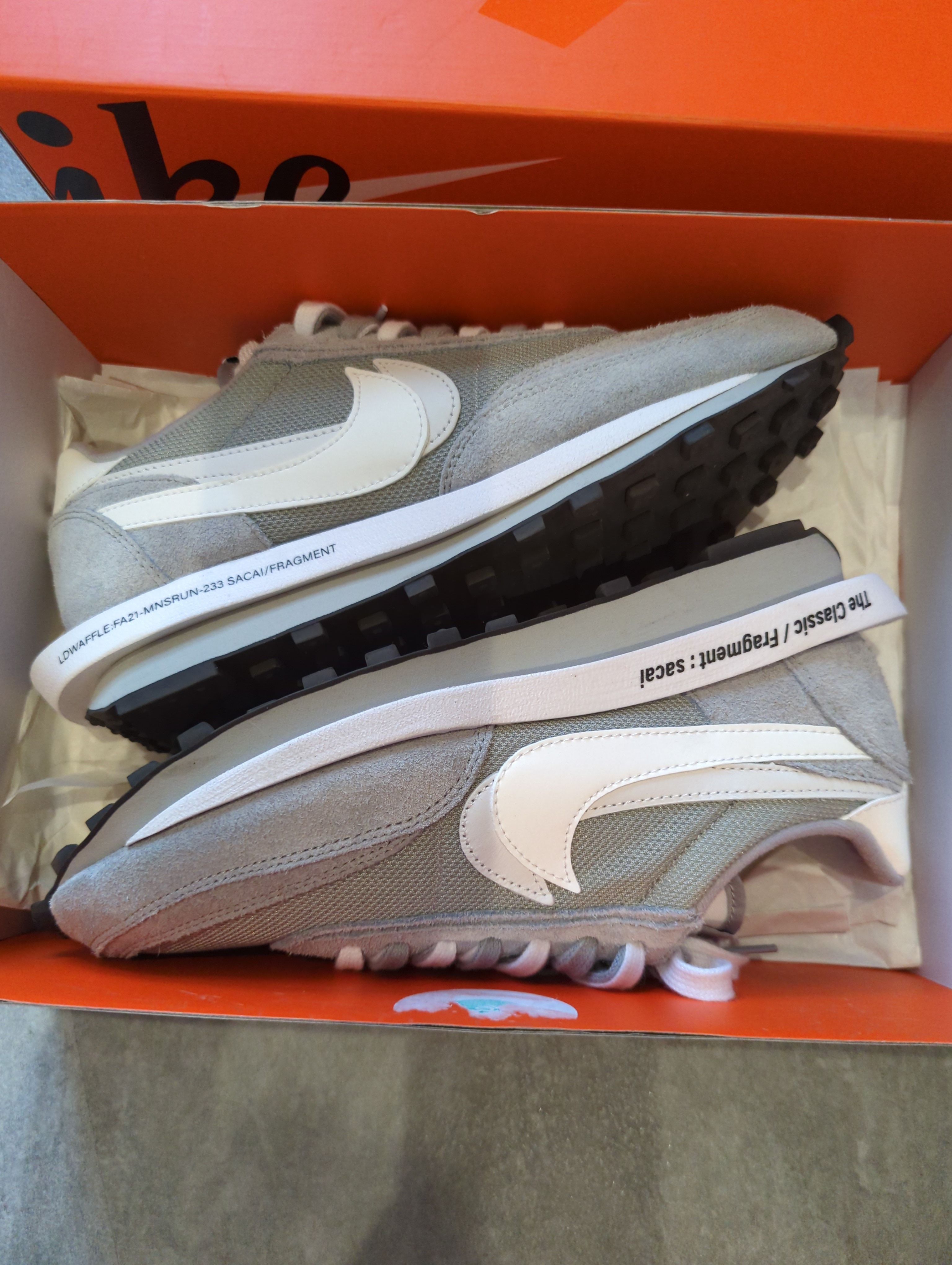 Fragment × sacai × Nike LD Waffle "Light Smoke Grey"