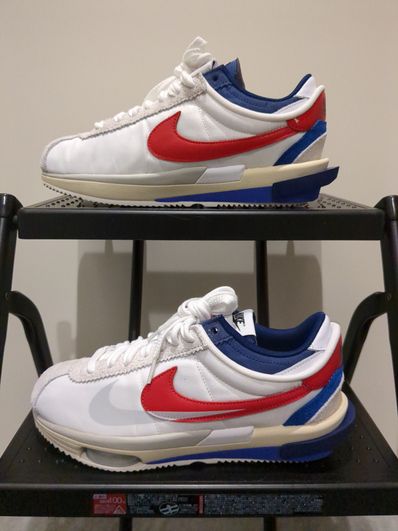 sacai × Nike Zoom Cortez "White and University Red"