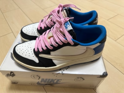 Travis Scott × fragment design × Nike Air Jordan 1 Low OG SP "Military Blue"