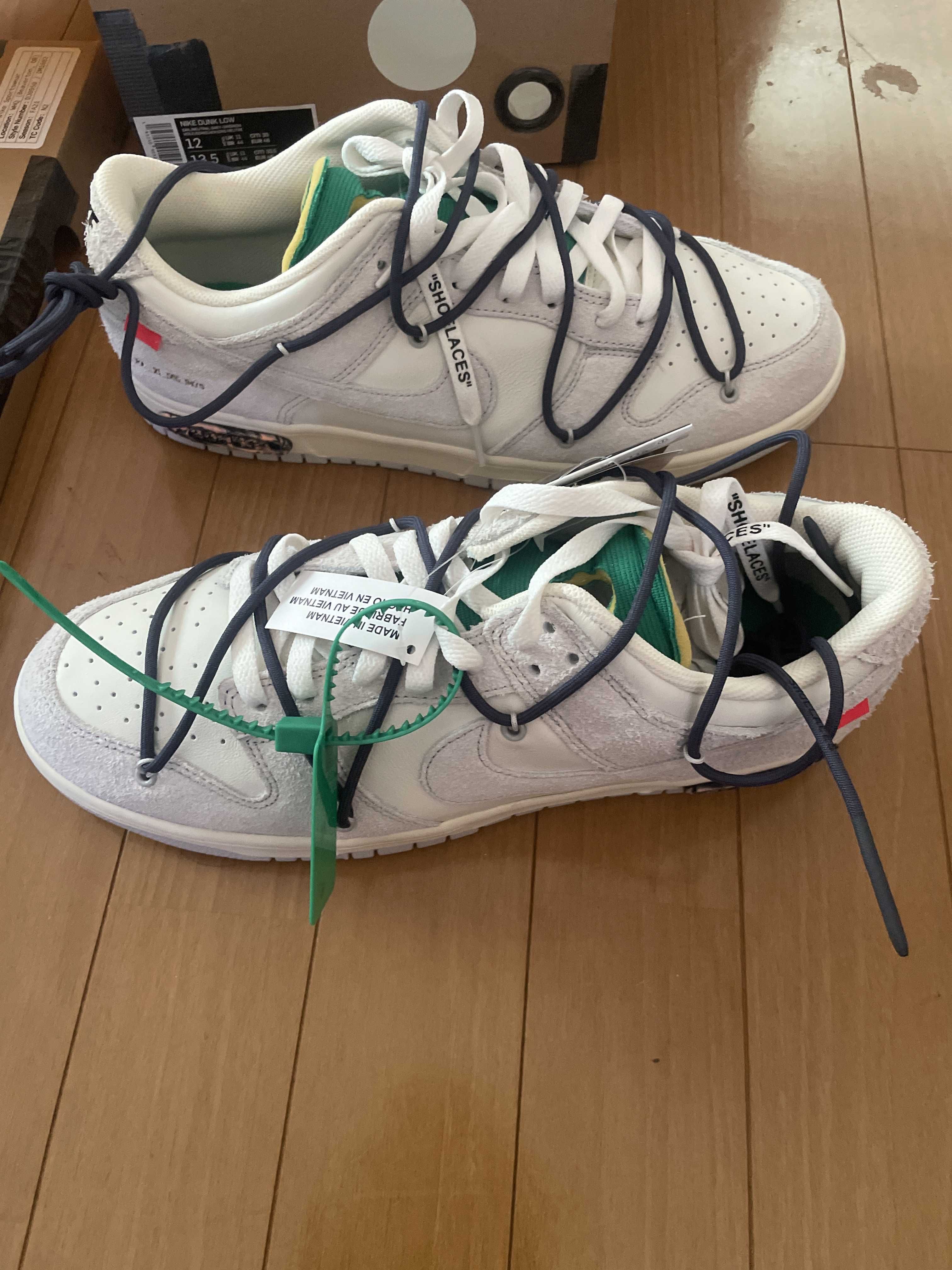 Off-White × Nike Dunk Low "Sail/Neutral Grey/Gridiron"