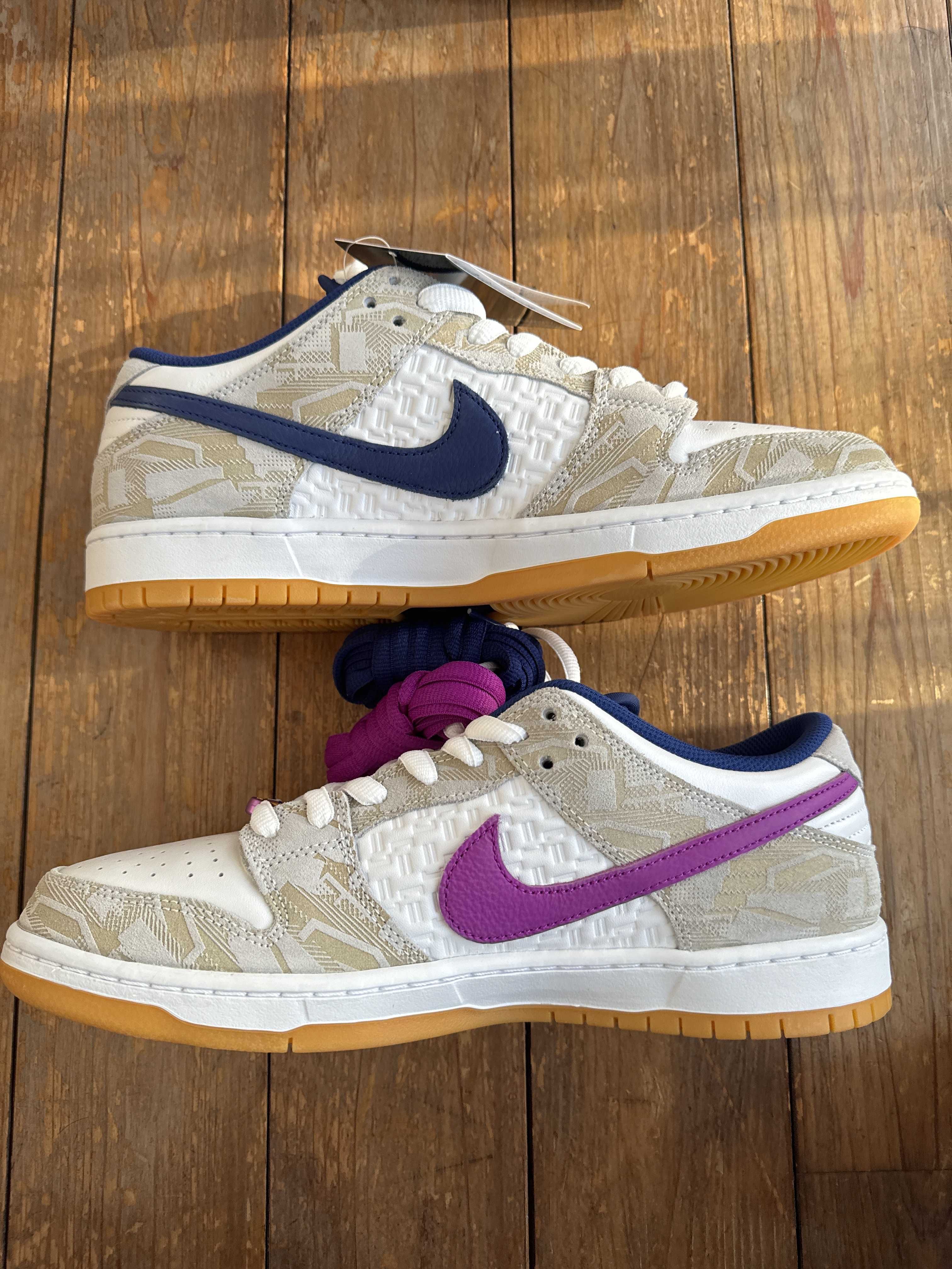 Rayssa Leal × Nike SB Dunk Low PRM "Pure Platinum and Vivid Purple"