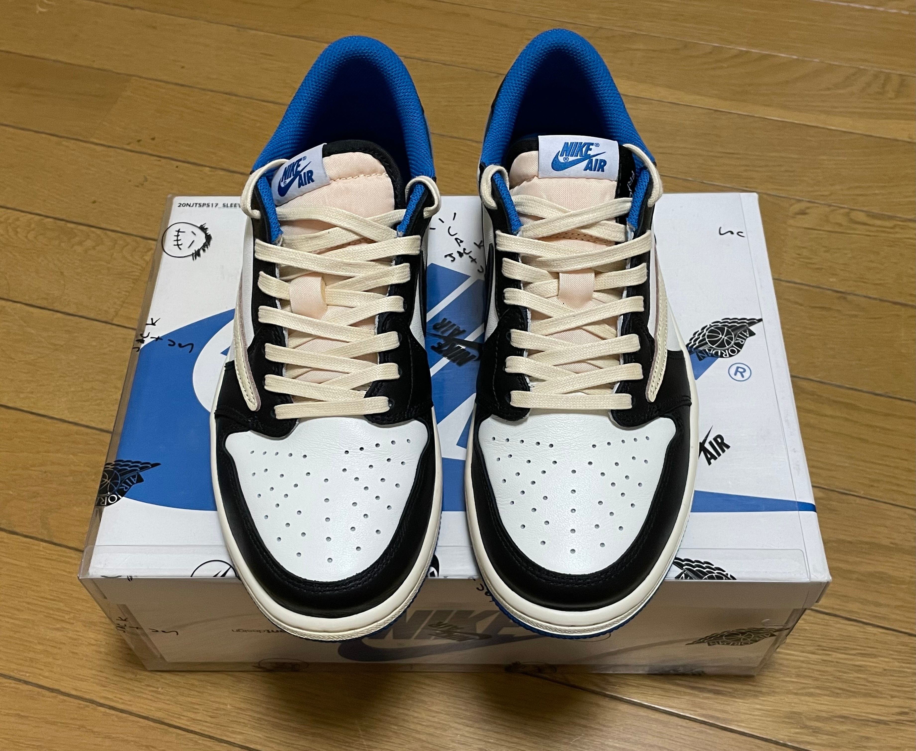 Travis Scott × fragment design × Nike Air Jordan 1 Low OG SP "Military Blue"