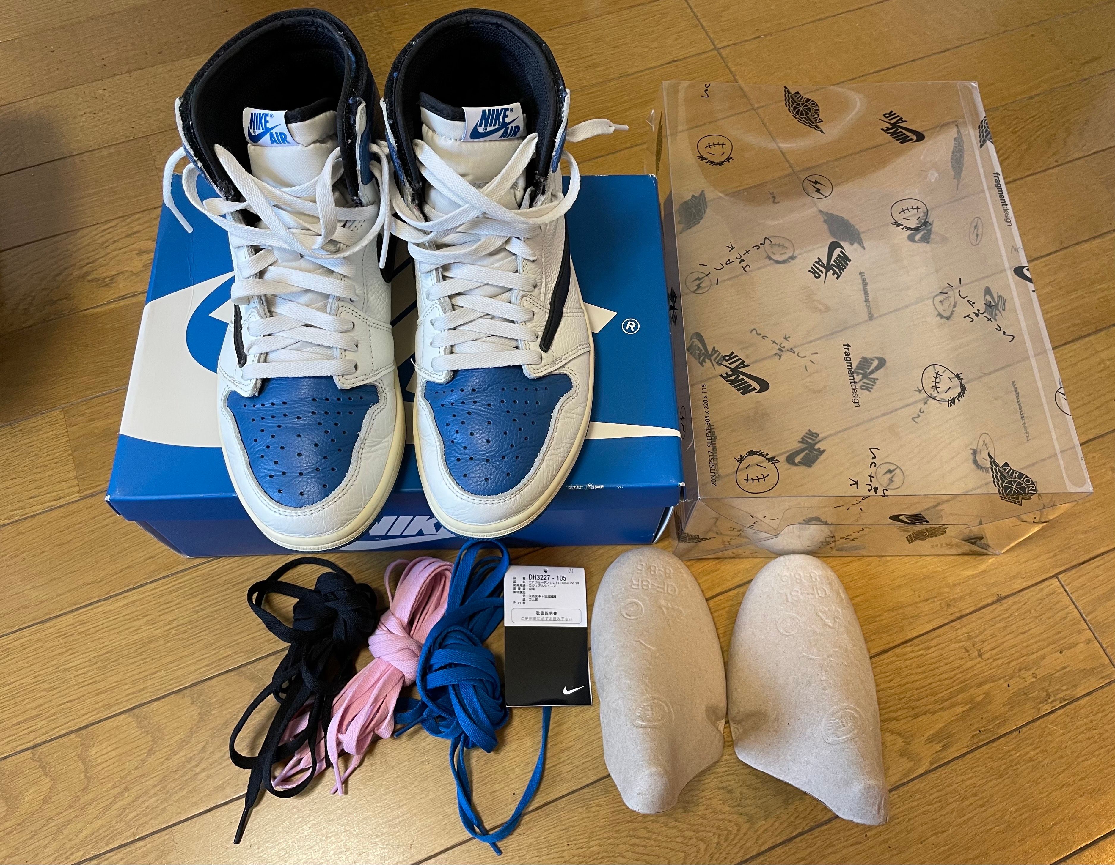 Travis Scott × fragment design × Nike Air Jordan 1 Retro High OG SP "Military Blue"