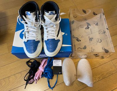 Travis Scott × fragment design × Nike Air Jordan 1 Retro High OG SP "Military Blue"