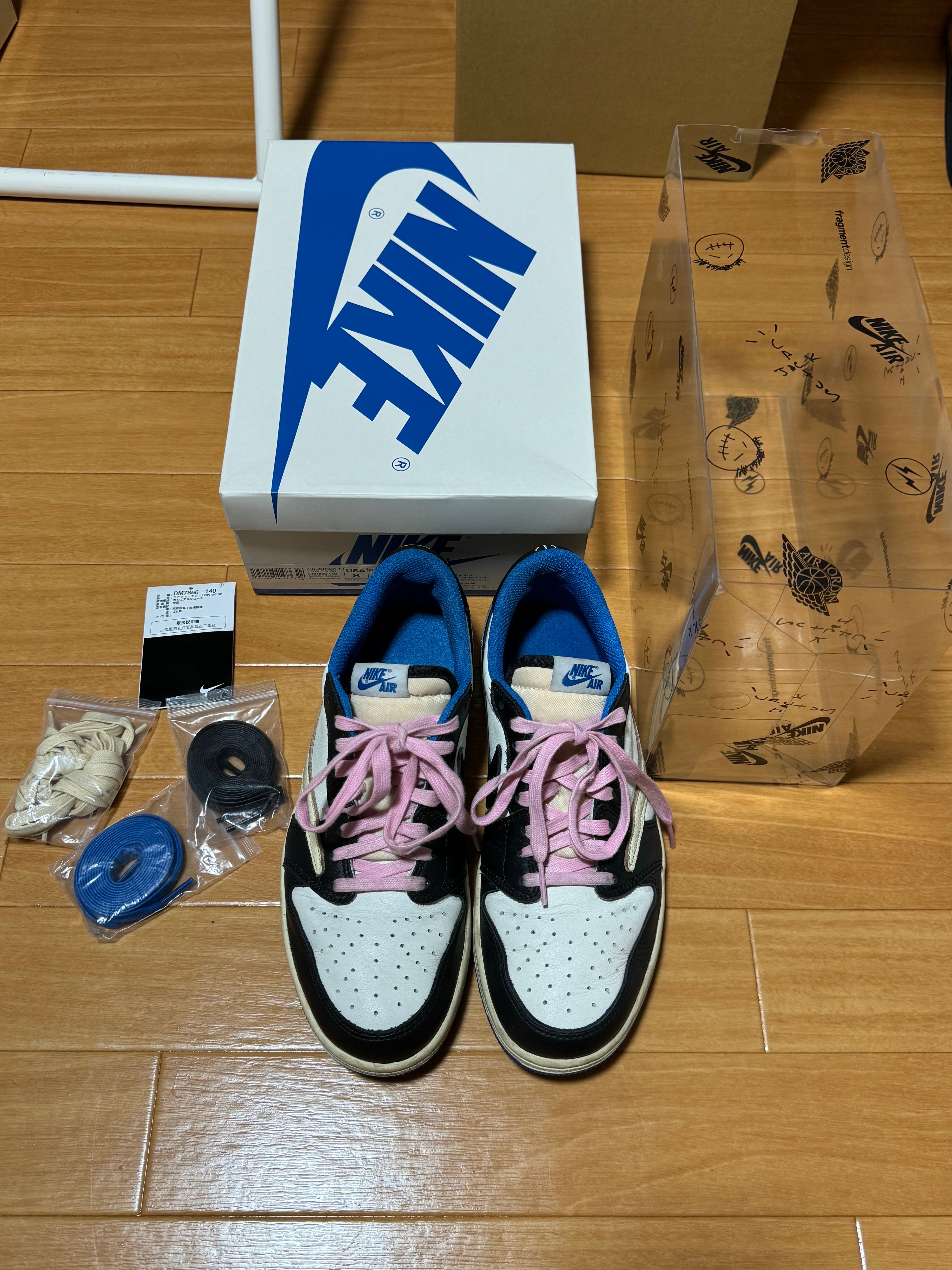 Travis Scott × fragment design × Nike Air Jordan 1 Low OG SP "Military Blue"