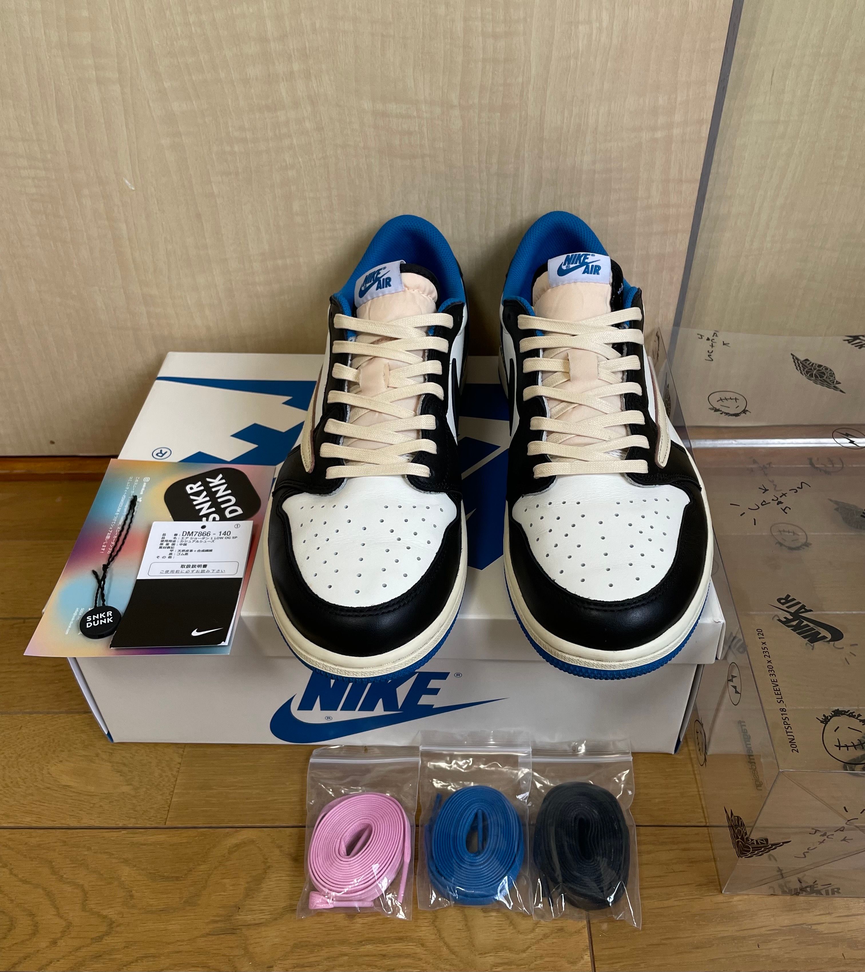 Travis Scott × fragment design × Nike Air Jordan 1 Low OG SP "Military Blue"
