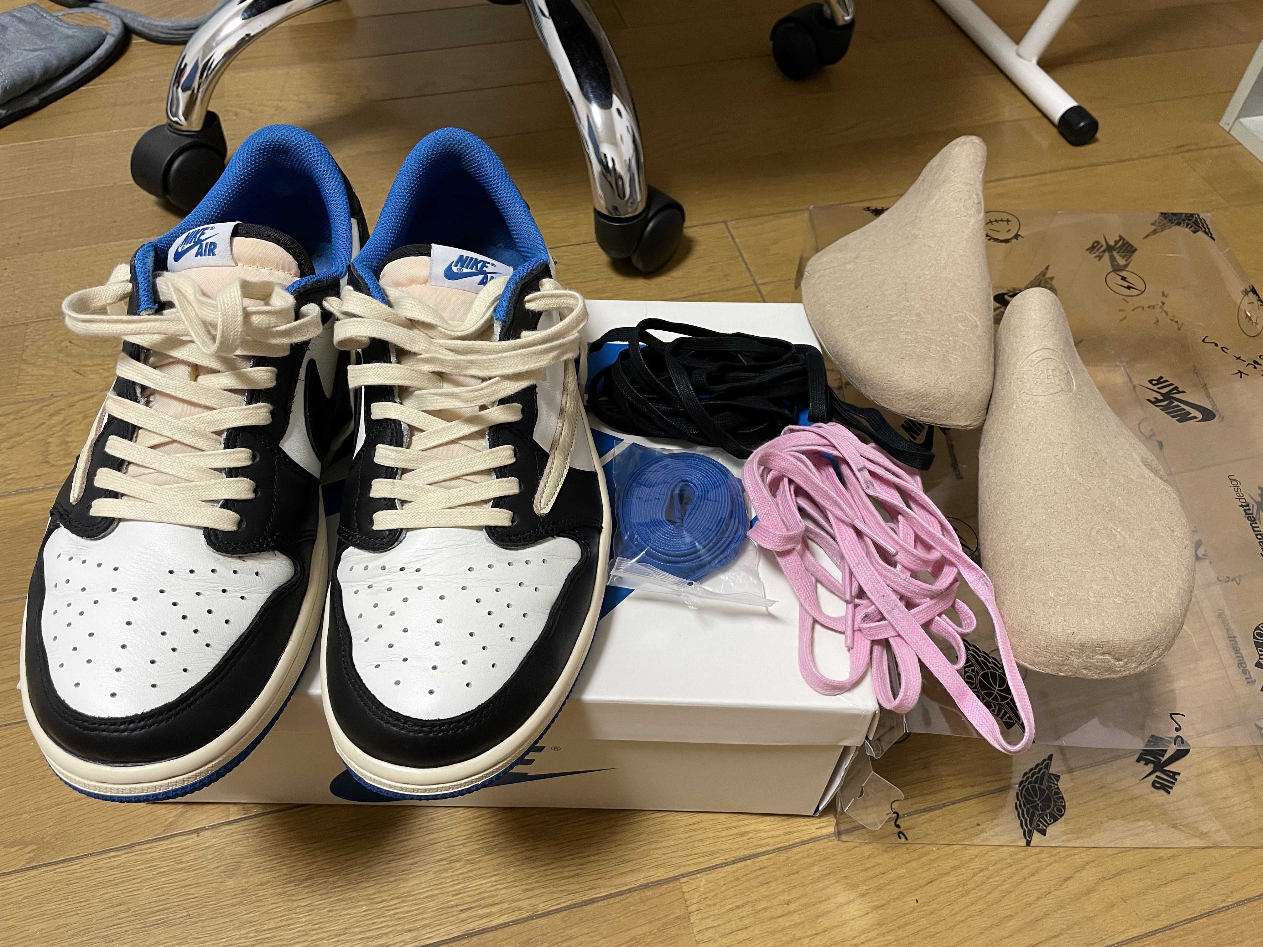 Travis Scott × fragment design × Nike Air Jordan 1 Low OG SP "Military Blue"