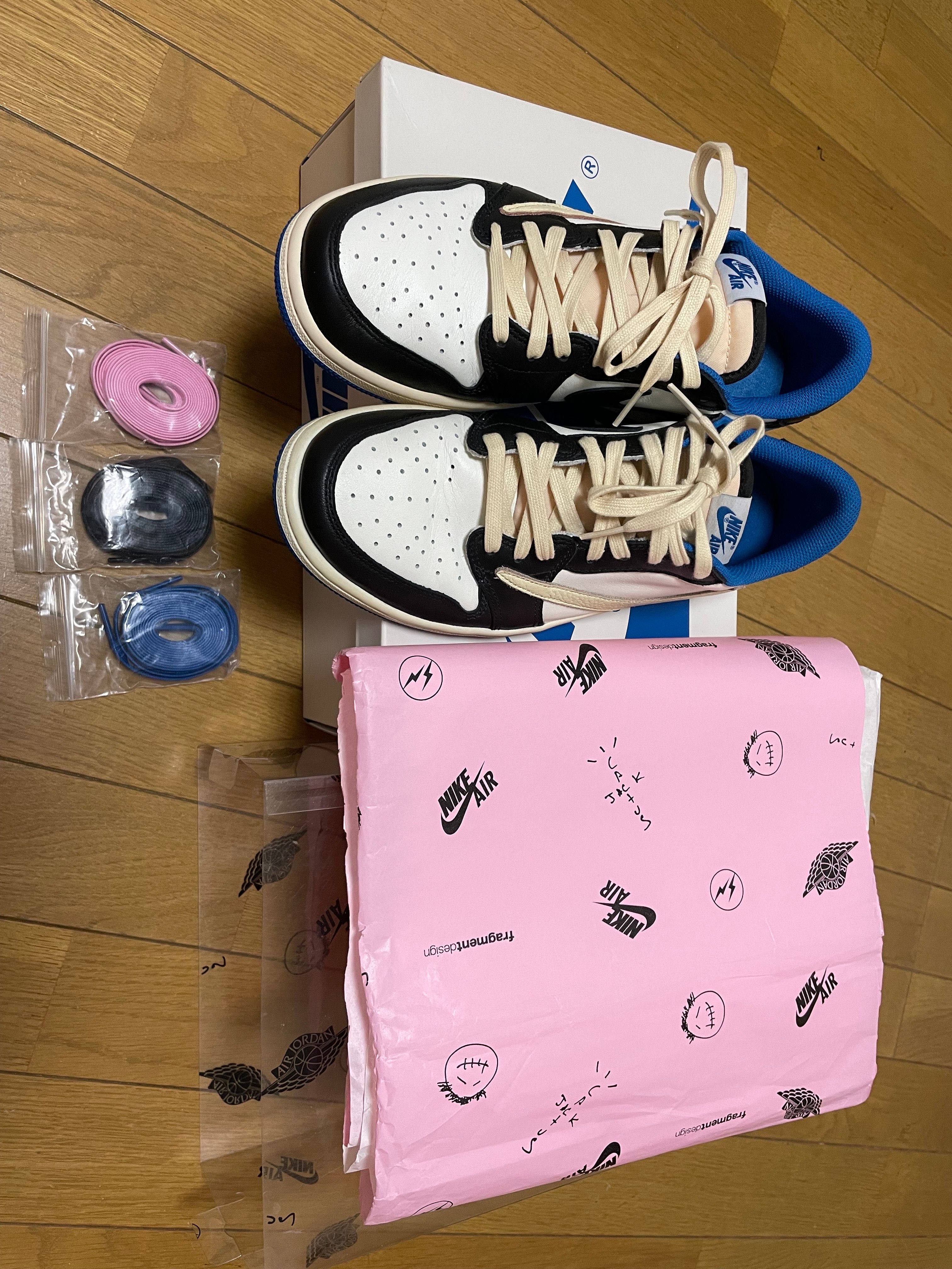 Travis Scott × fragment design × Nike Air Jordan 1 Low OG SP "Military Blue"