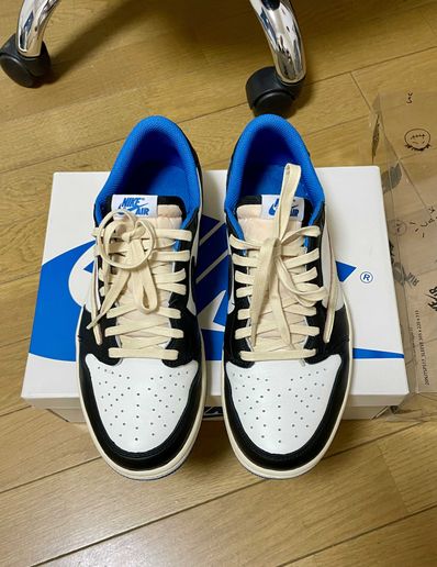 Travis Scott × fragment design × Nike Air Jordan 1 Low OG SP "Military Blue"