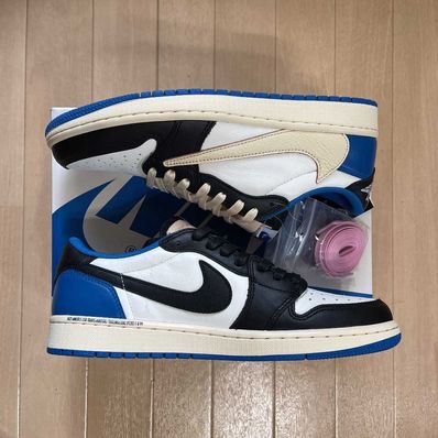 Travis Scott × fragment design × Nike Air Jordan 1 Low OG SP "Military Blue"