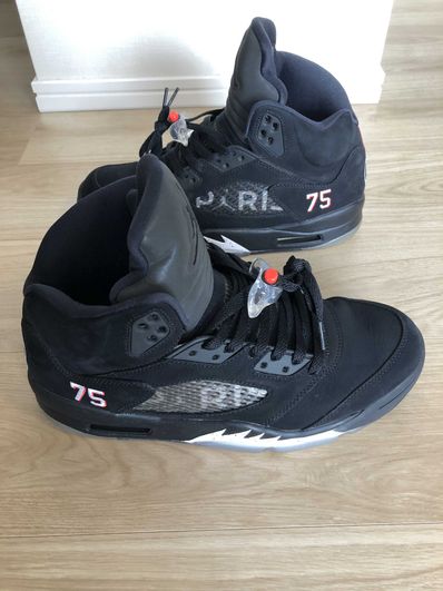 NIKE AIR JORDAN 5 PARIS SAINT-GERMAIN BLACK/CEMENT GREY