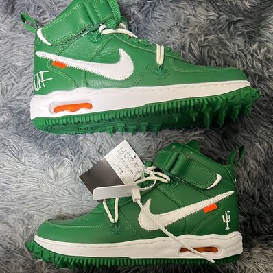 Off-White × Nike Air Force 1 Mid SP LTHR "Pine Green"
