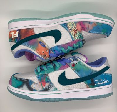 Futura × Nike SB Dunk Low "White and Geode Teal"