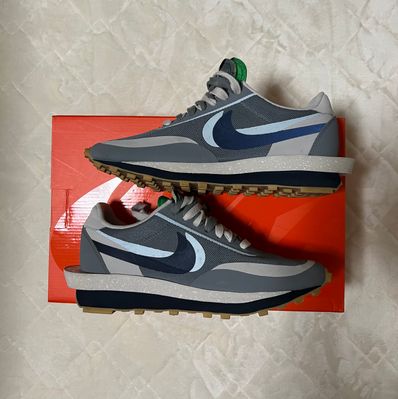 CLOT × Sacai × Nike LD Waffle "Grey Obsidian/Cool Grey"