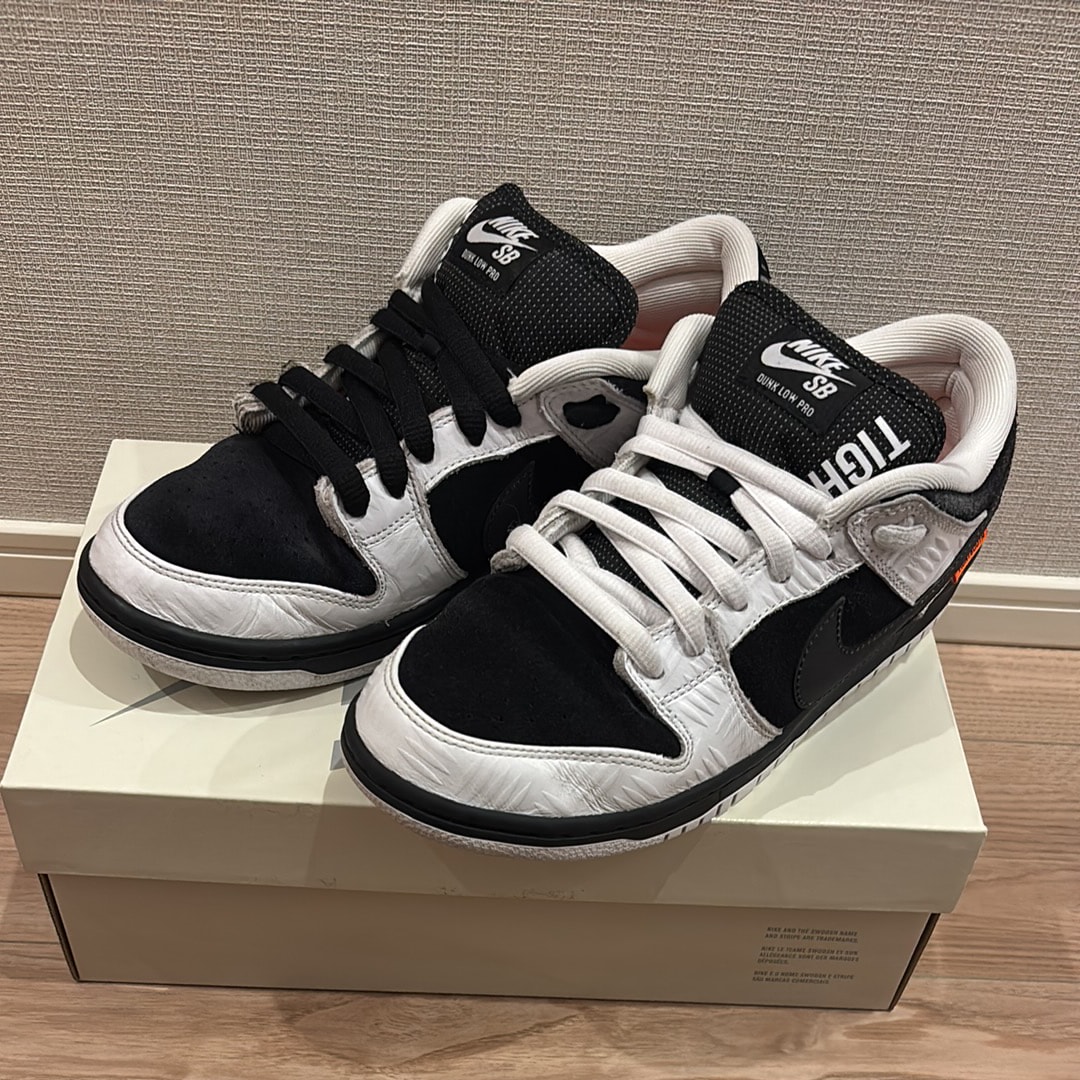 TIGHTBOOTH × Nike SB Dunk Low Pro QS "Black and White"