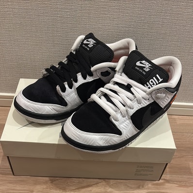 TIGHTBOOTH × Nike SB Dunk Low Pro QS "Black and White"