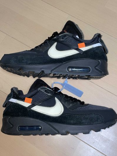 Off-White × Nike Air Max 90 "Black/Black-Cone-White"