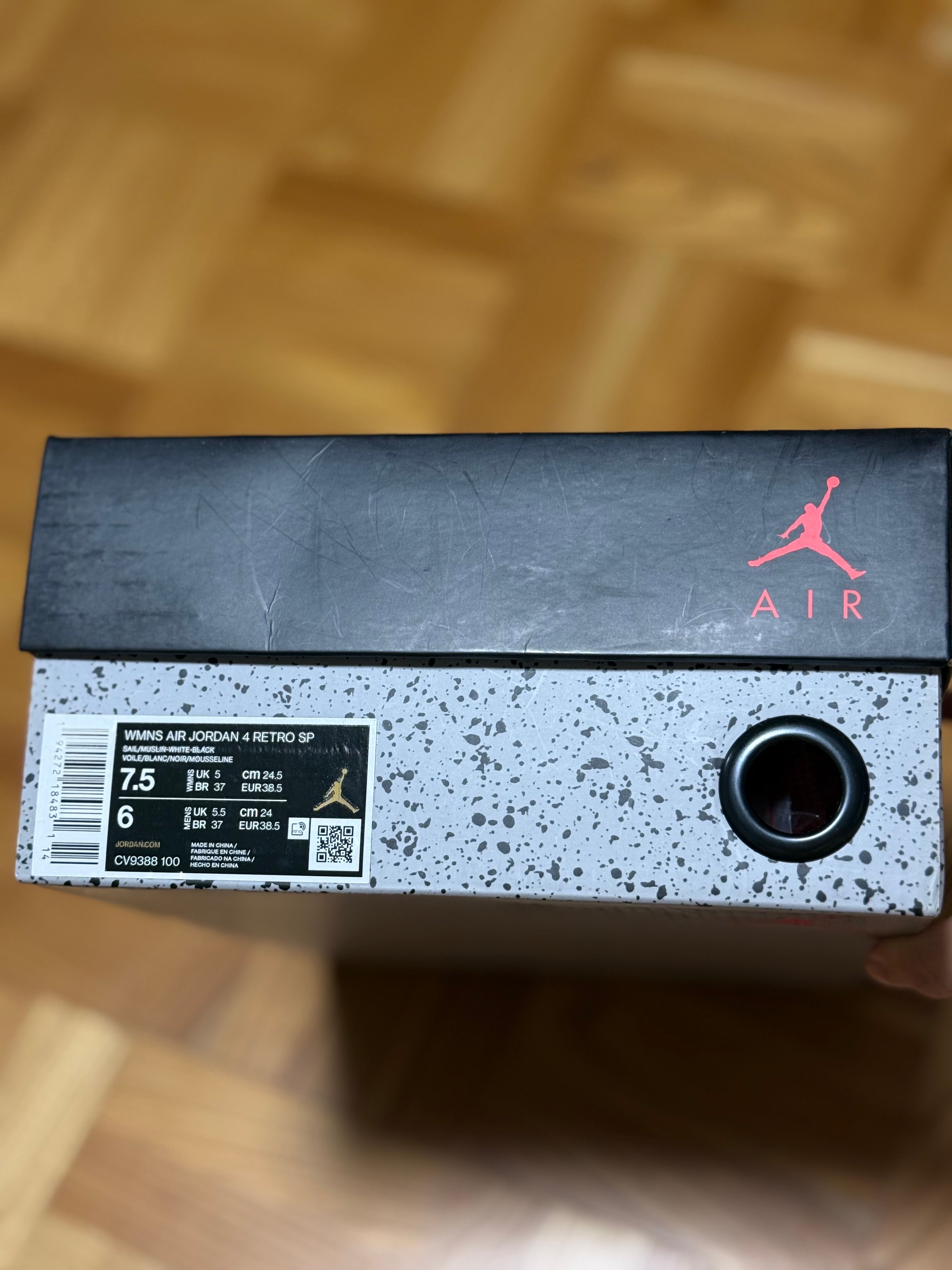 Off-White × Nike Women's Air Jordan 4 SP "Sail"