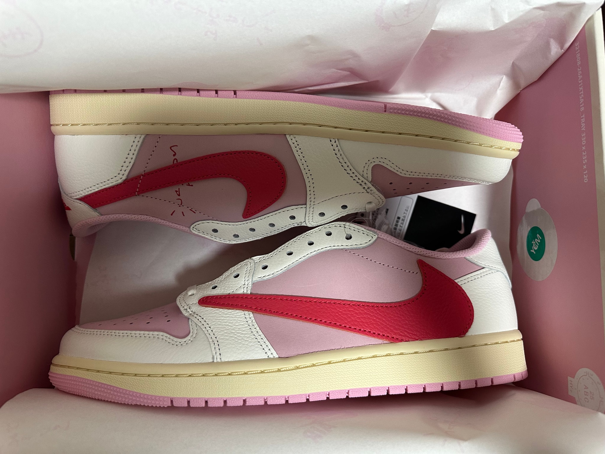 Travis Scott × Nike Air Jordan 1 Retro Low OG "Sail/Tropical Pink"