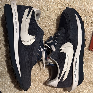 fragment design × sacai × Nike LD Waffle "Blackended Blue"
