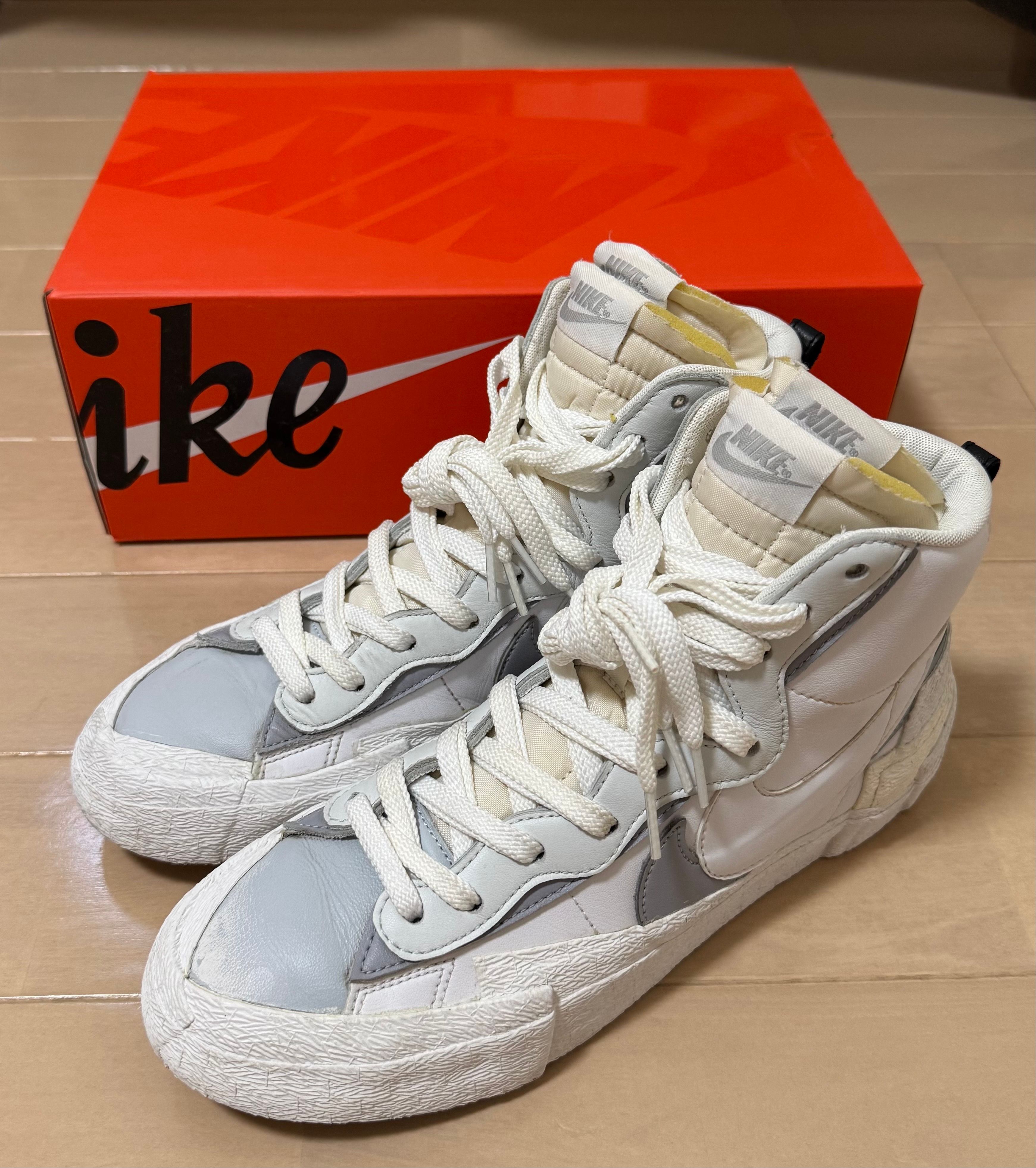 sacai × NIKE BLAZER MID "WHITE/WOLF GREY"