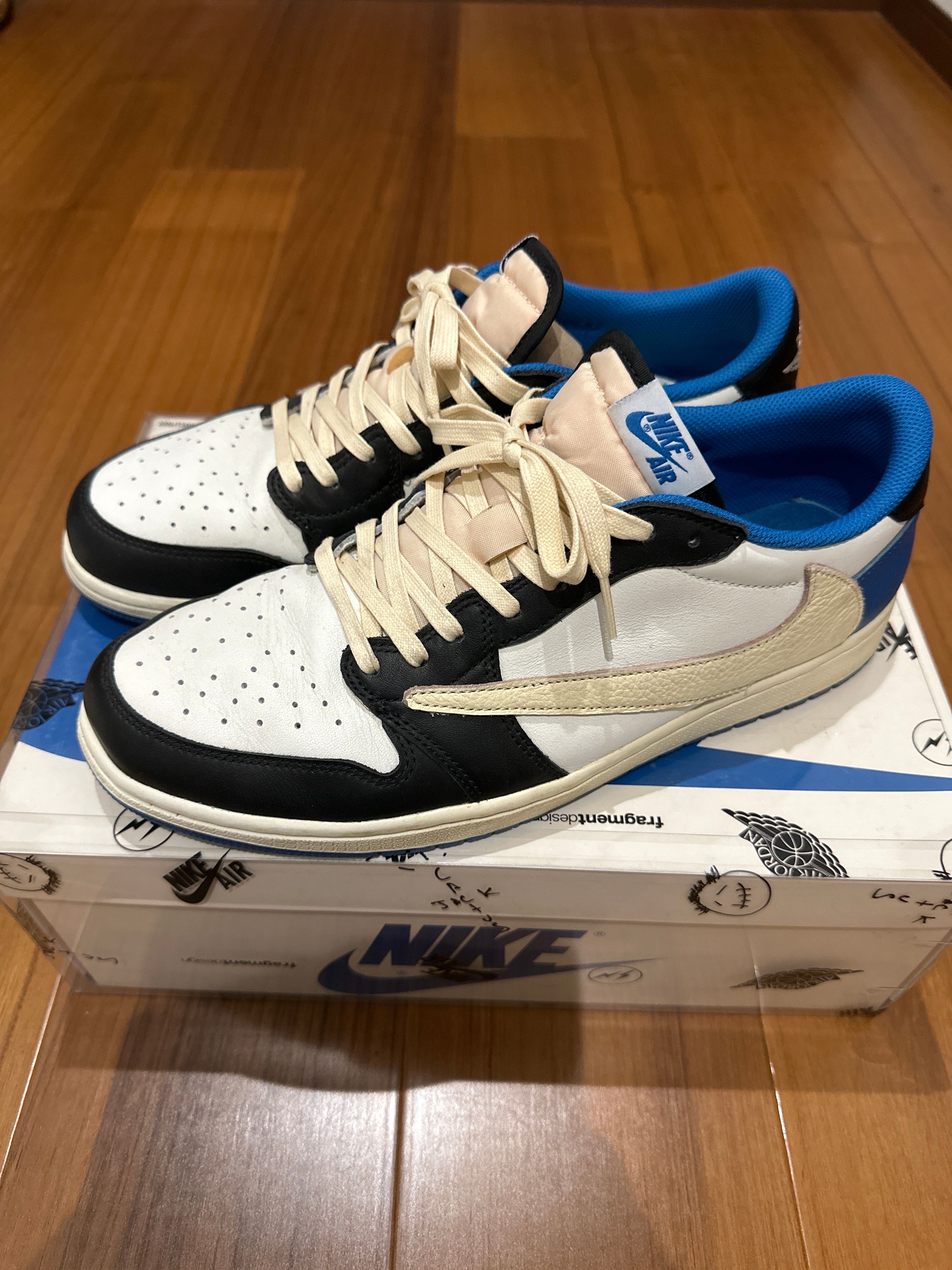 Travis Scott × fragment design × Nike Air Jordan 1 Low OG SP "Military Blue"
