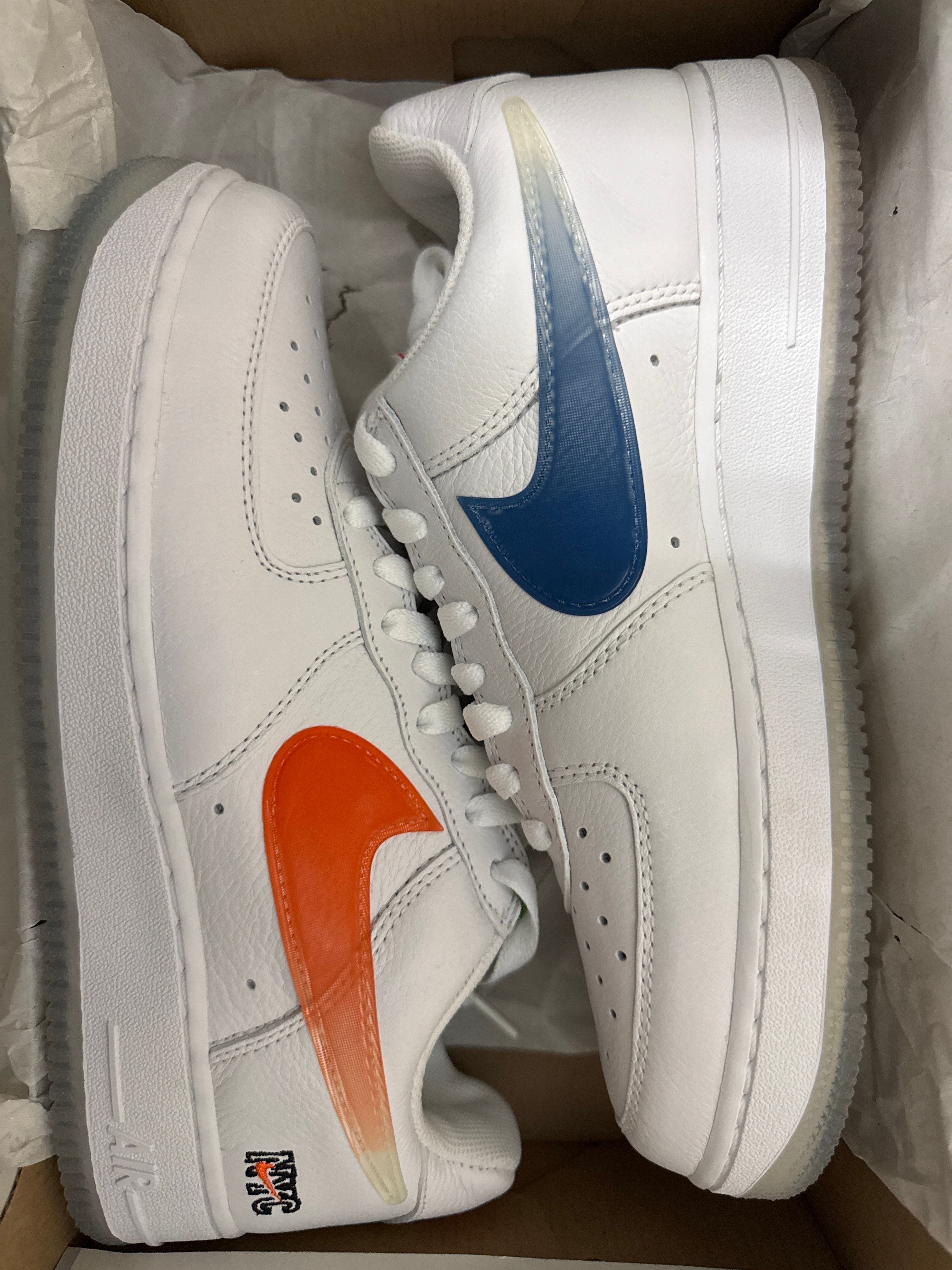 KITH × Nike Air Force 1 Low "White/Rush Blue/White/Brilliant Orange"