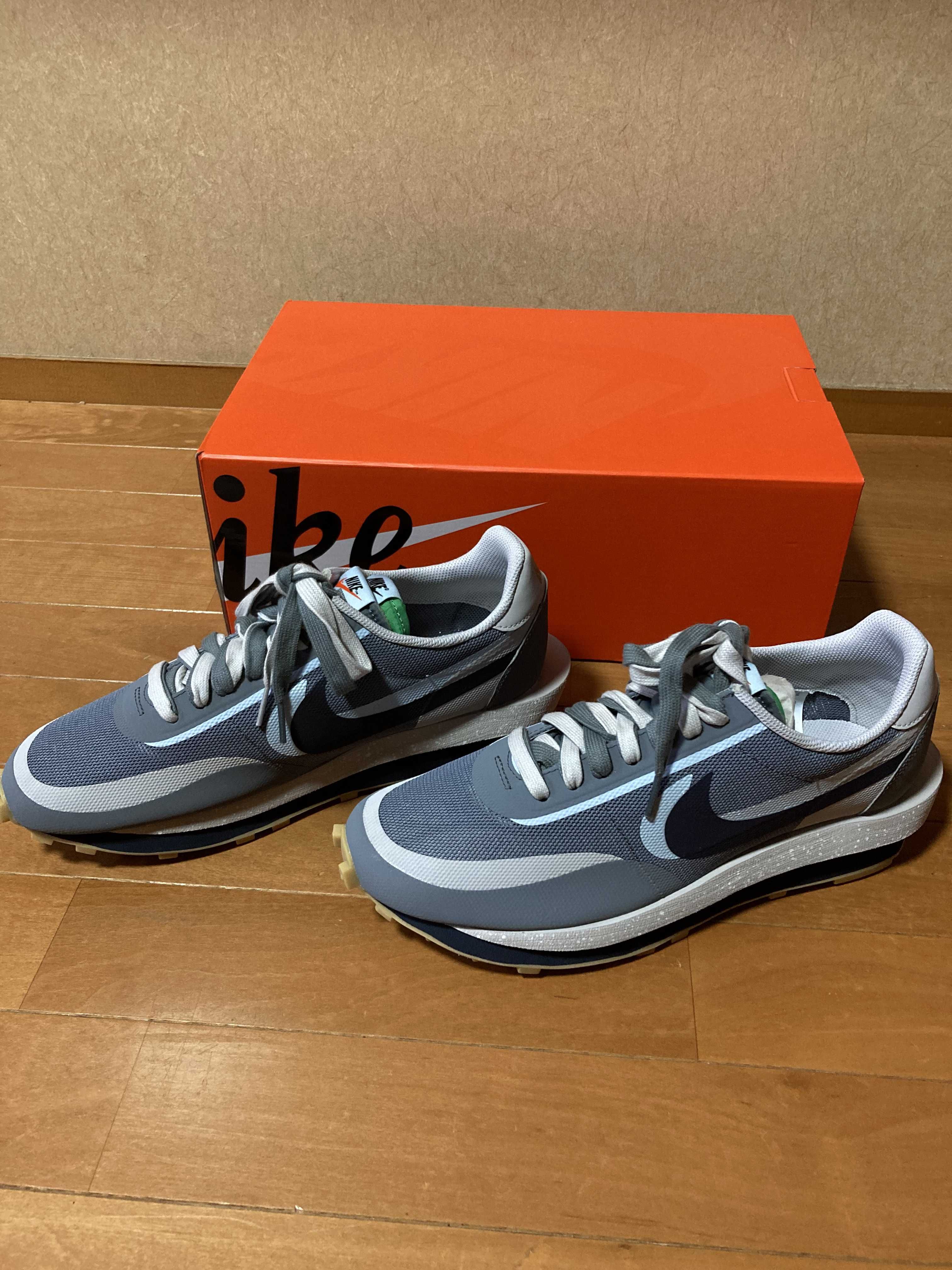 CLOT × Sacai × Nike LD Waffle "Grey Obsidian/Cool Grey"