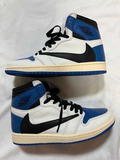 Travis Scott × fragment design × Nike Air Jordan 1 Retro High OG SP "Military Blue"