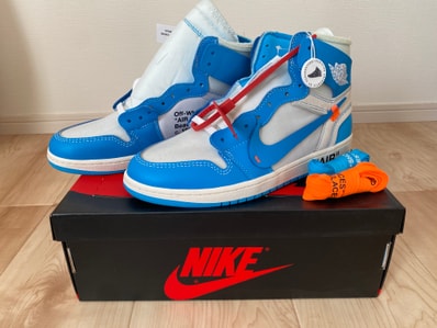 Off-White × Nike Air Jordan 1 High UNC "White/Dark Powder Blue"