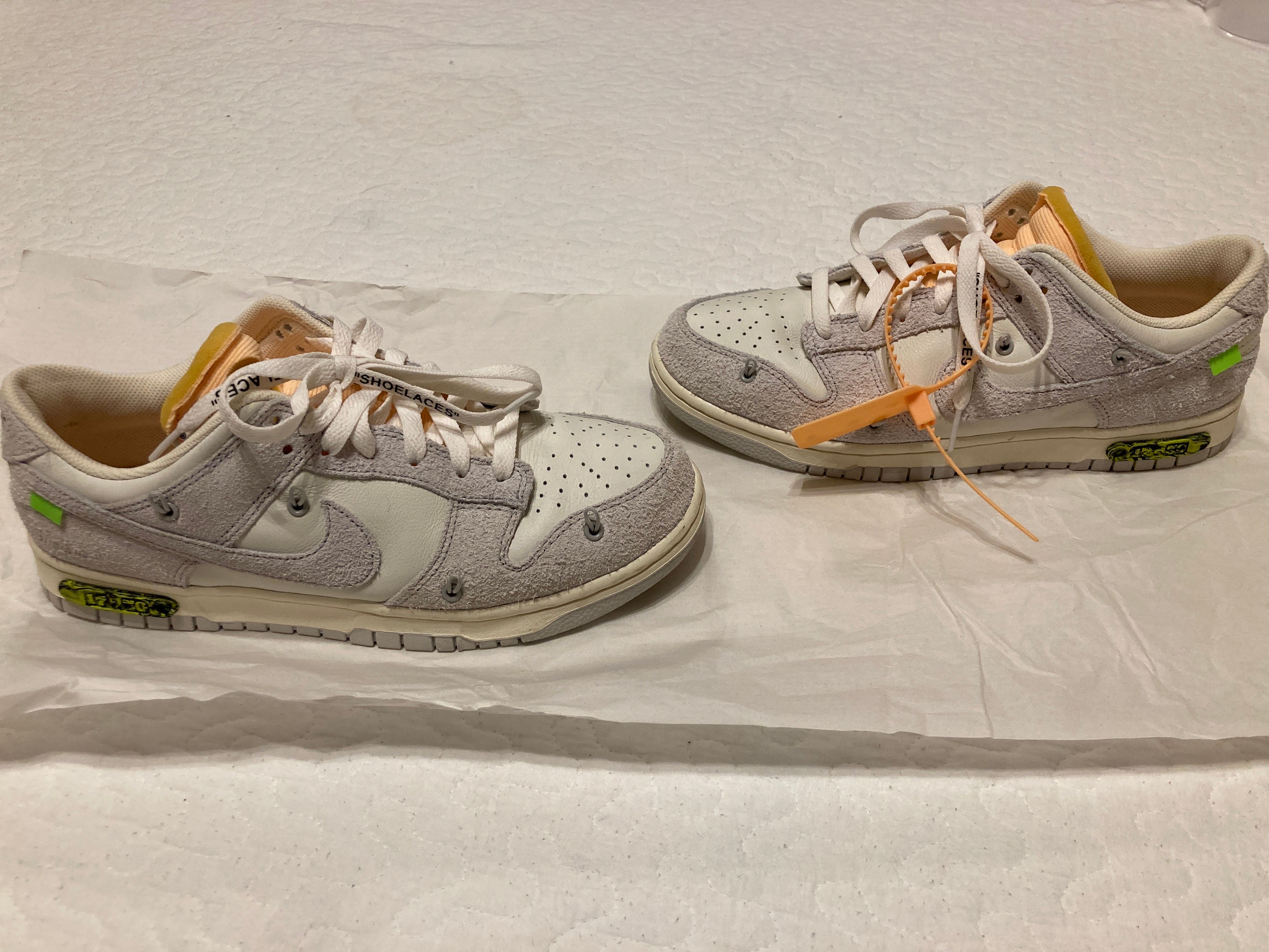 Off-White × Nike Dunk Low "Sail/Neutral Gray/Hyper Pink"