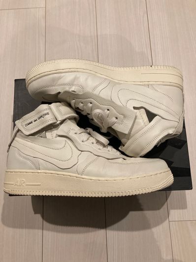 COMME des GARCONS × Nike Air Force 1 Mid "White"