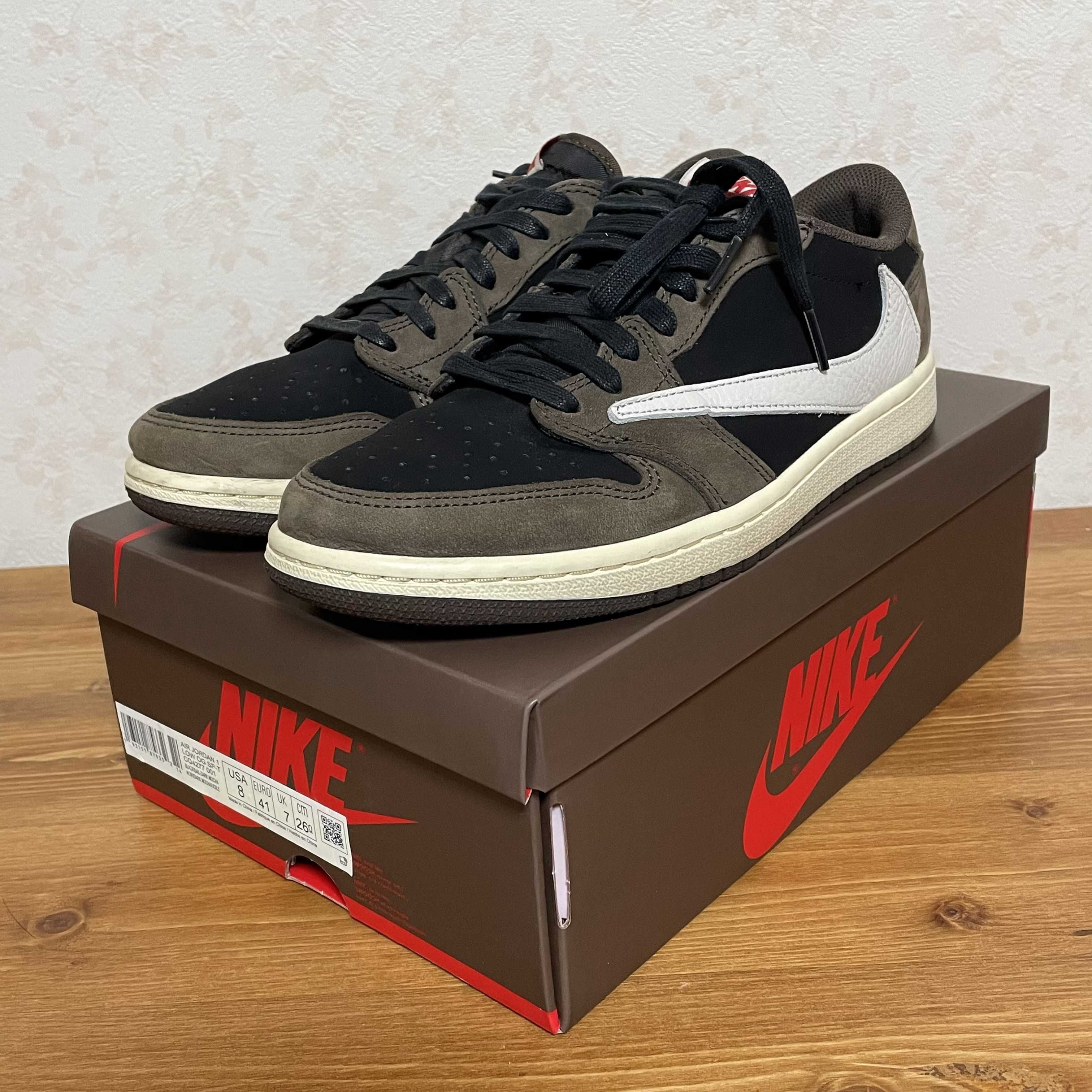 Travis Scott × Nike Air Jordan 1 Low OG SP-T "Black/Dark Mocha"