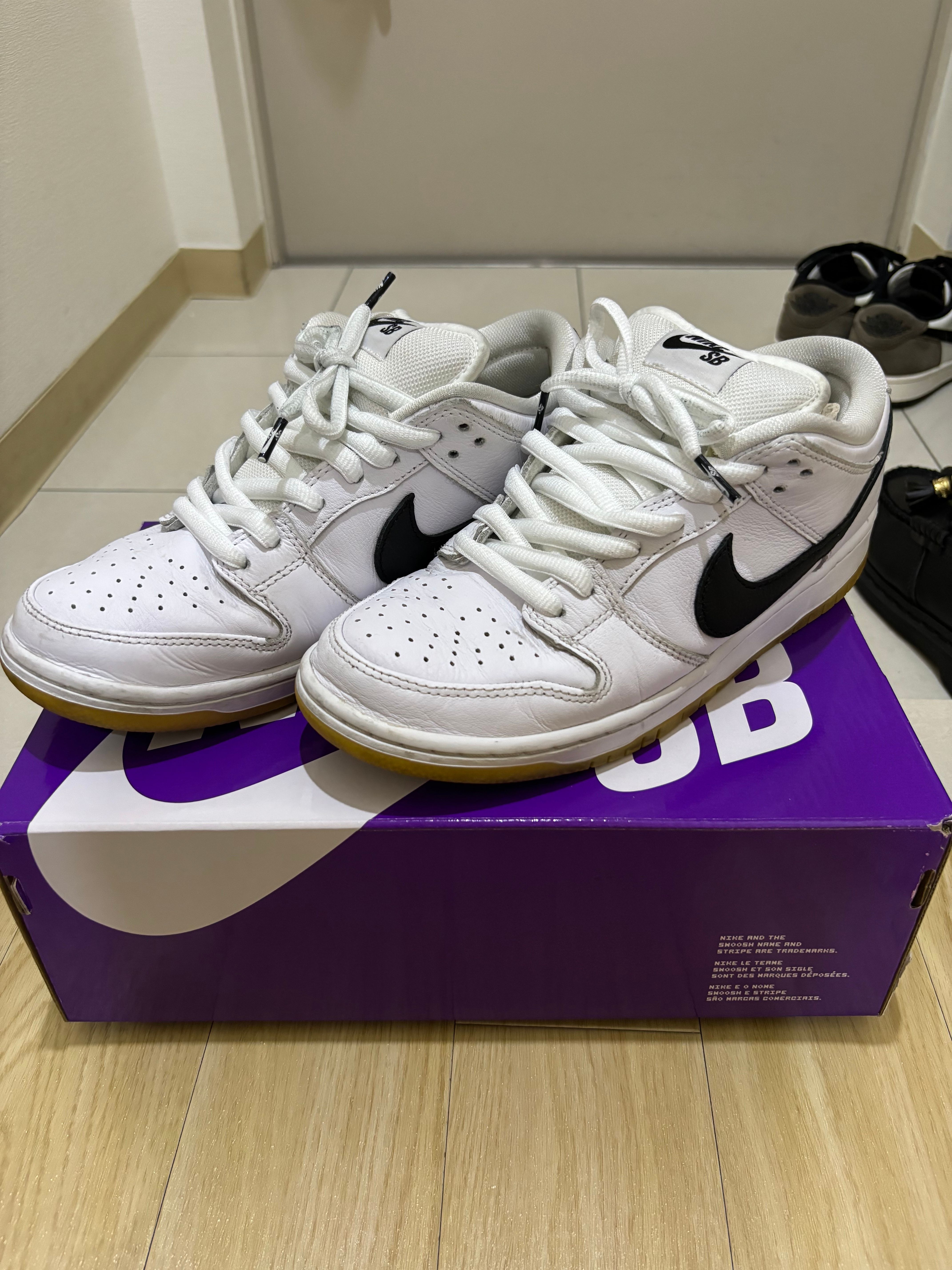 Nike SB Dunk Low Pro "White/Black-White-Gum Light Brown"