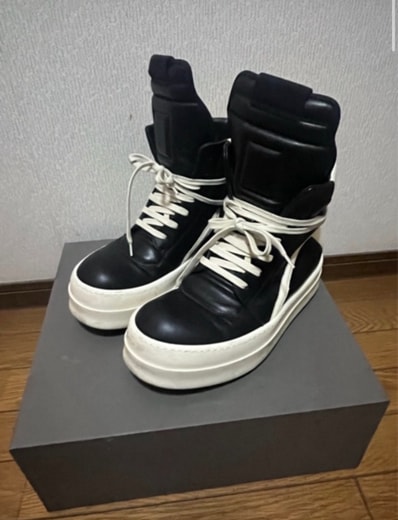 Rick Owens Mega Bumper Geobasket "Black/Milk"
