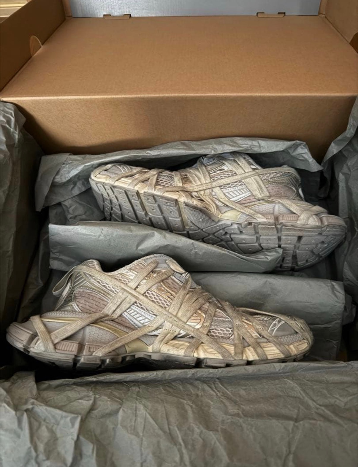 BALENCIAGA 3XL Extreme Lace Sneaker "Light Beige"