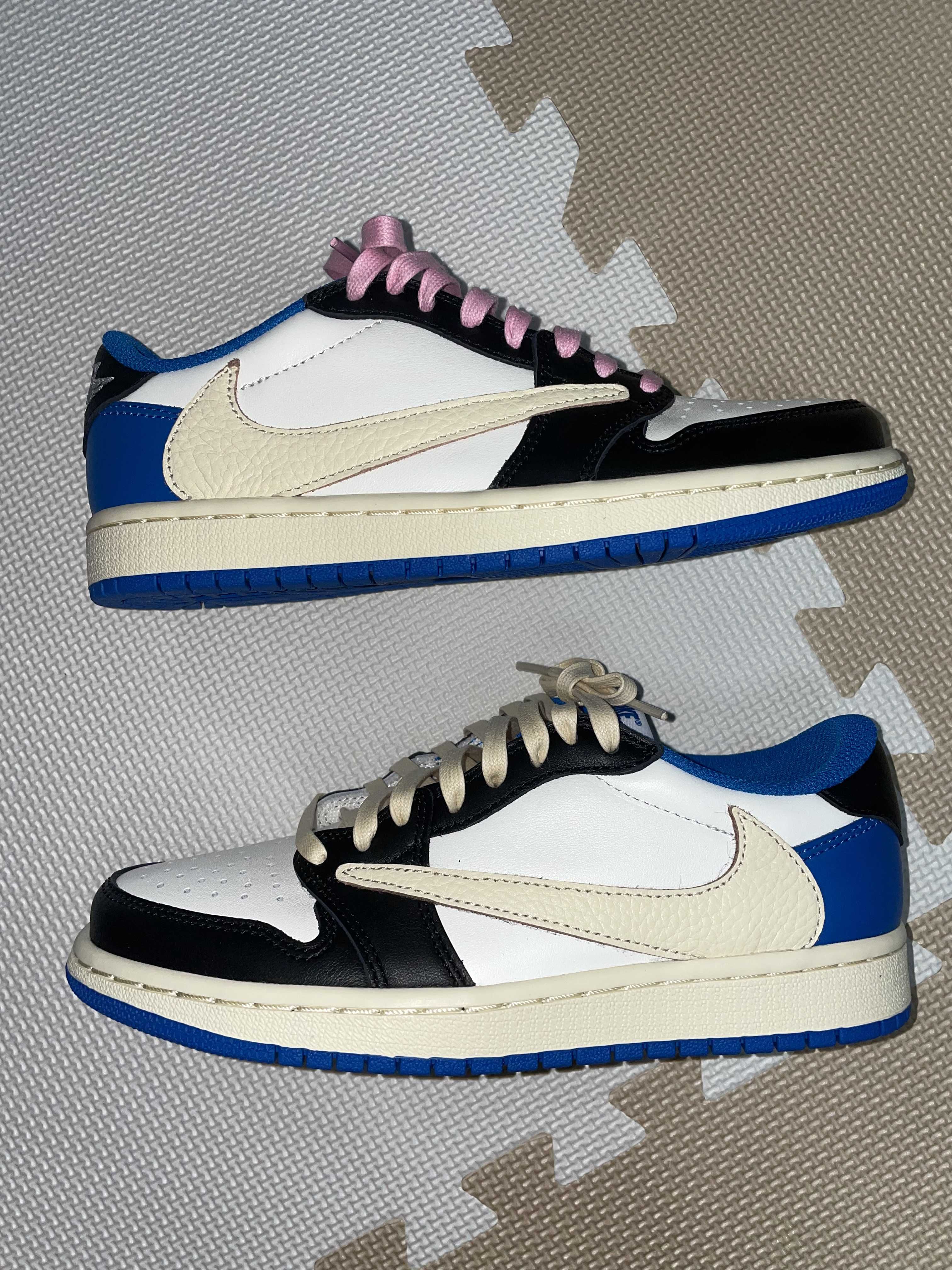 Travis Scott × fragment design × Nike Air Jordan 1 Low OG SP "Military Blue"