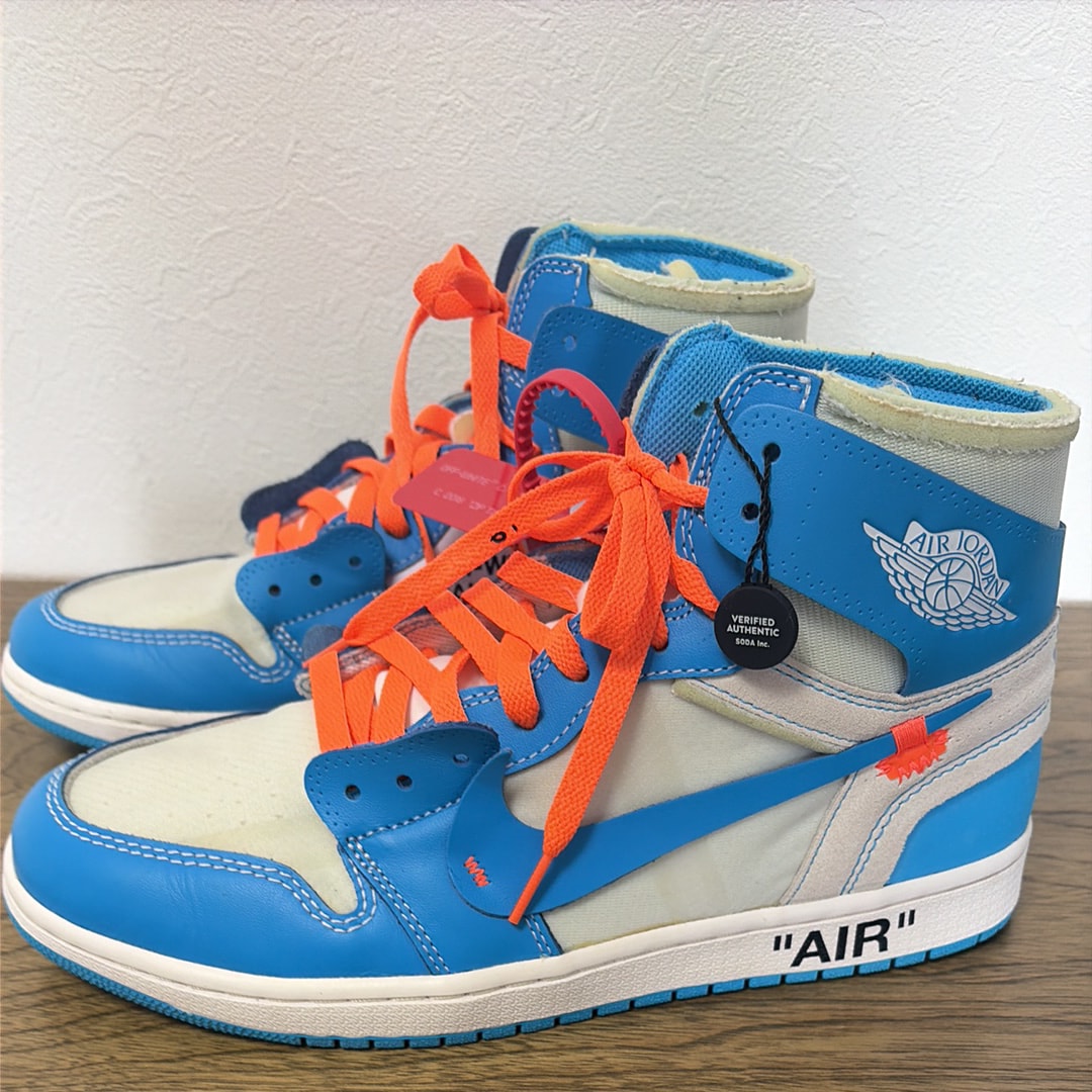 Off-White × Nike Air Jordan 1 High UNC "White/Dark Powder Blue"